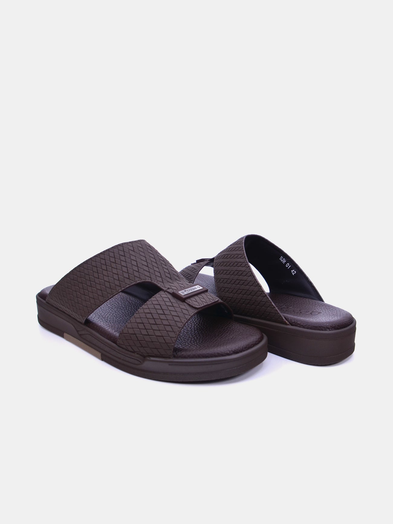 Barjeel Uno BJM 01 Men's Sandals #color_Brown