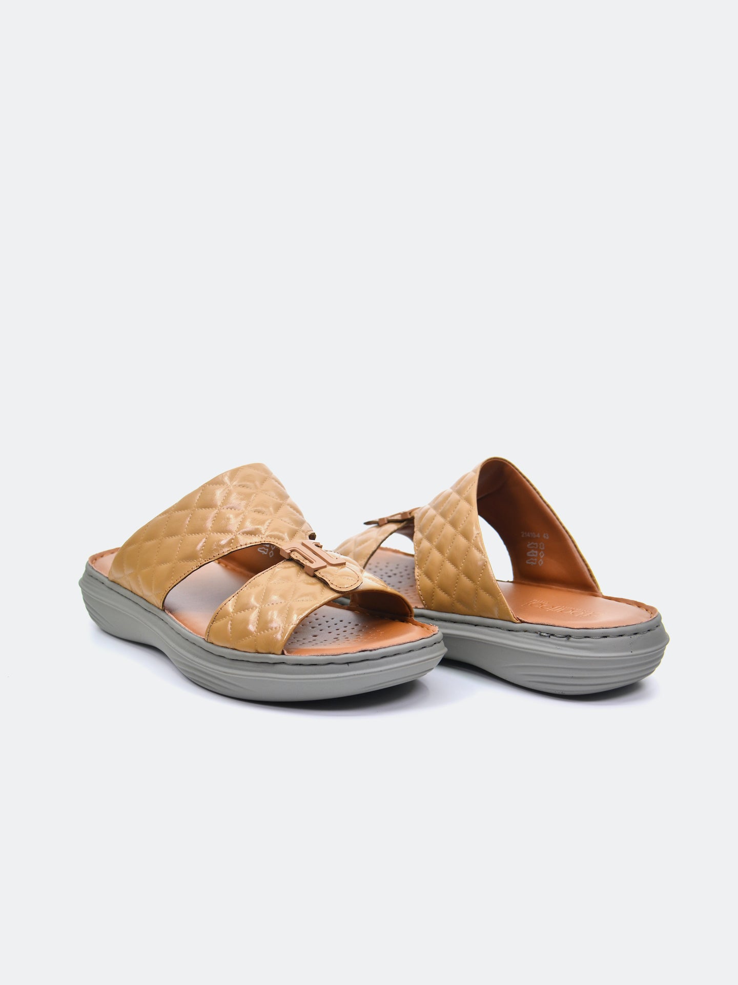 Barjeel Uno 21410-4 Men's Arabic Sandals #color_Beige