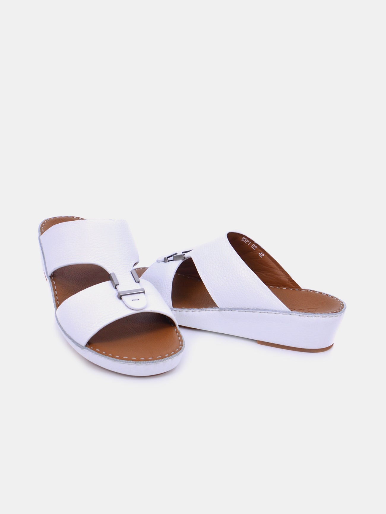 Barjeel Uno BSP1-02 Men's Sandals #color_White