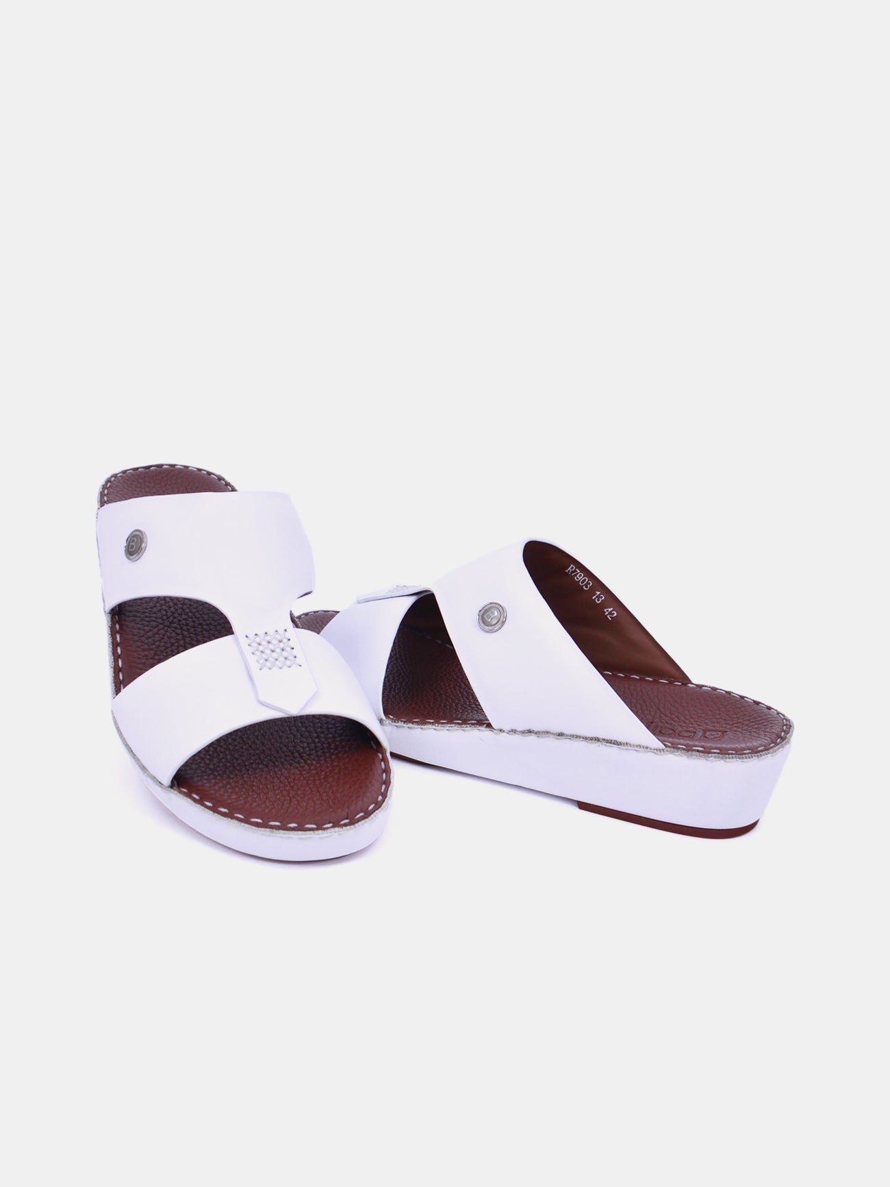 Barjeel Uno 7903-13 Men's Sandals #color_White