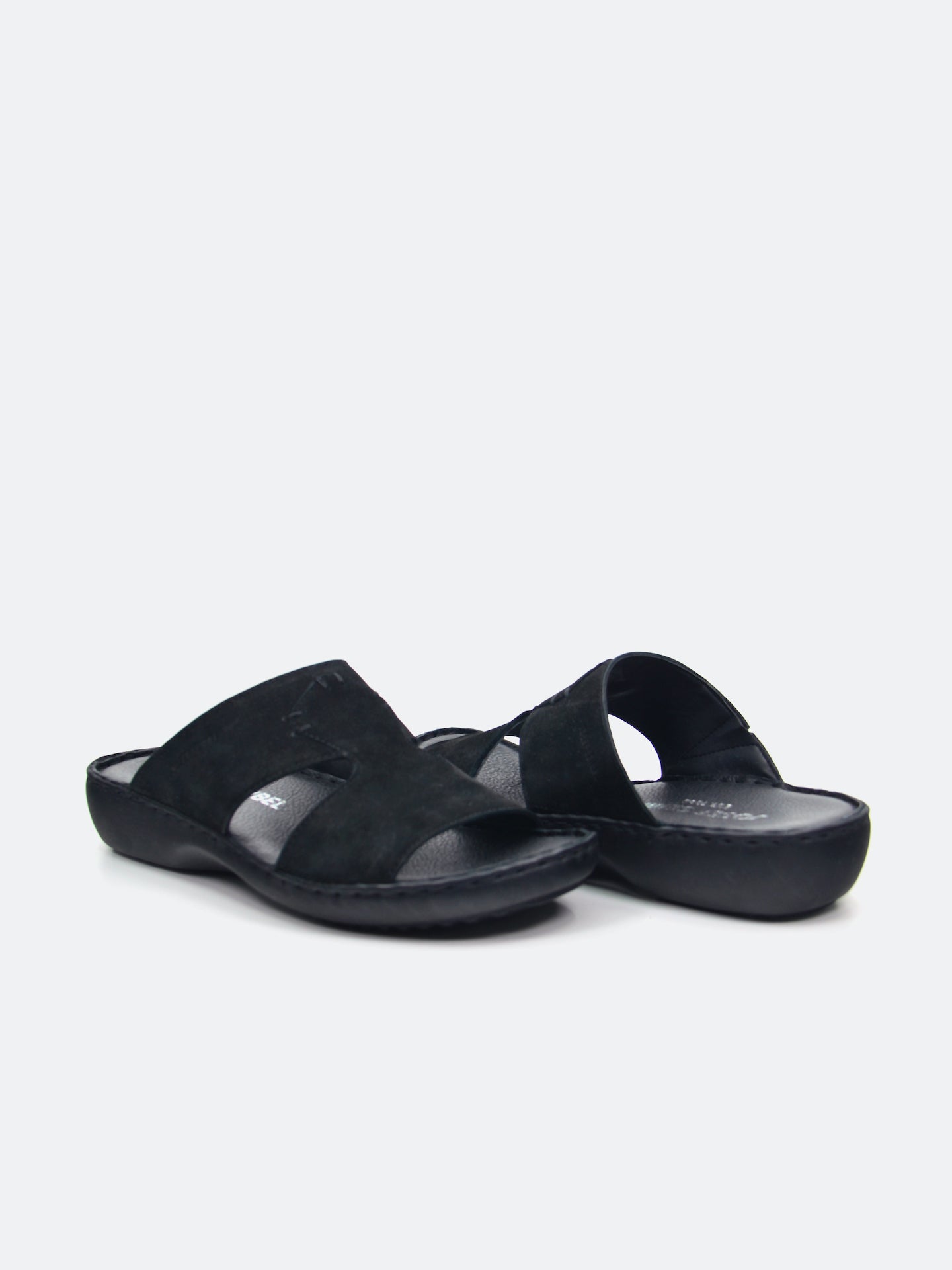 Josef Seibel Men's Slider Sandals #color_Black