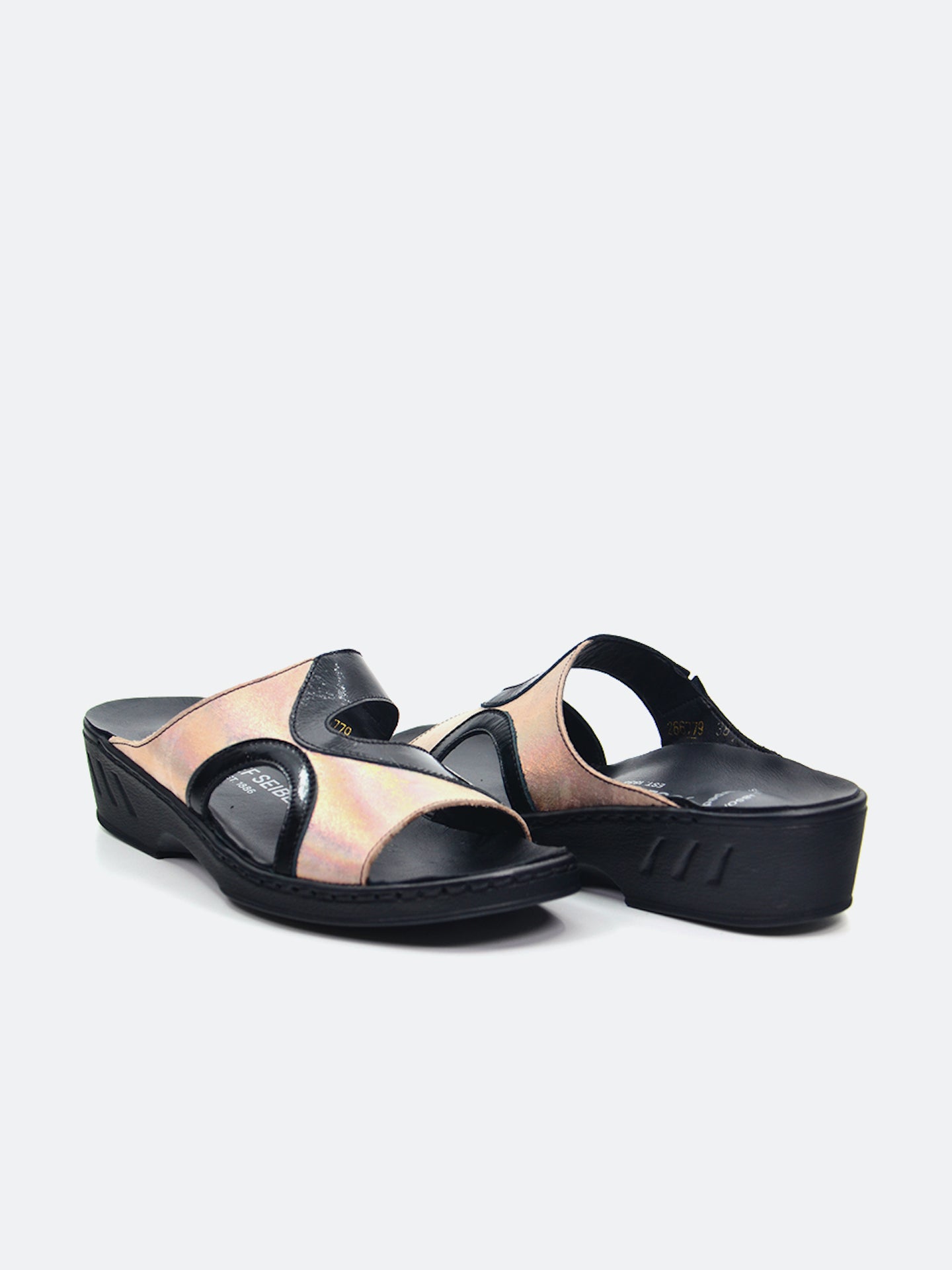 Josef Seibel Women's Flat Sandals #color_Black