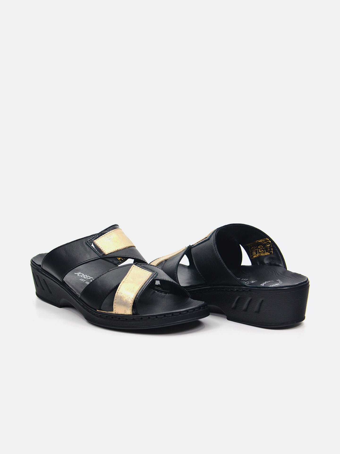 Josef Seibel Women's Flat Sandals #color_Black