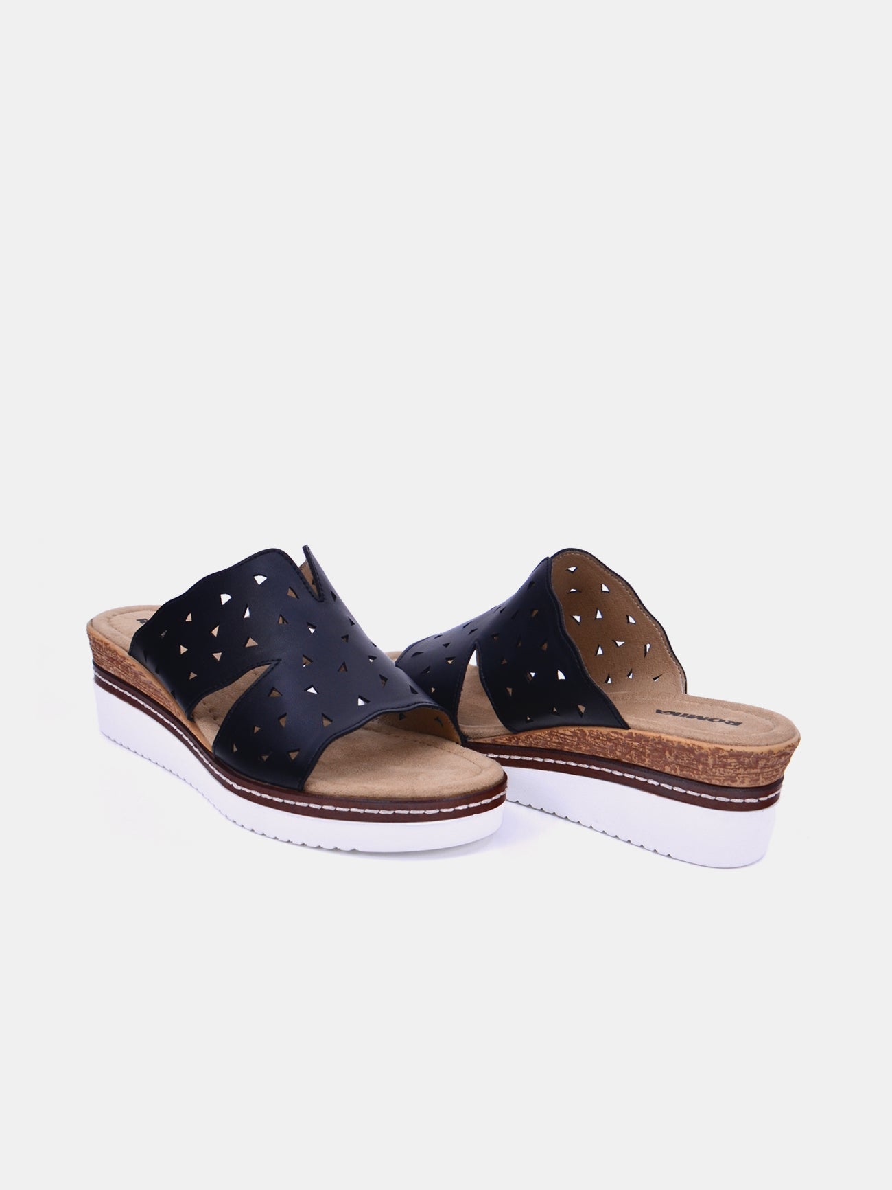 Romika 91405-AR95 Wedge Sandals #color_Black