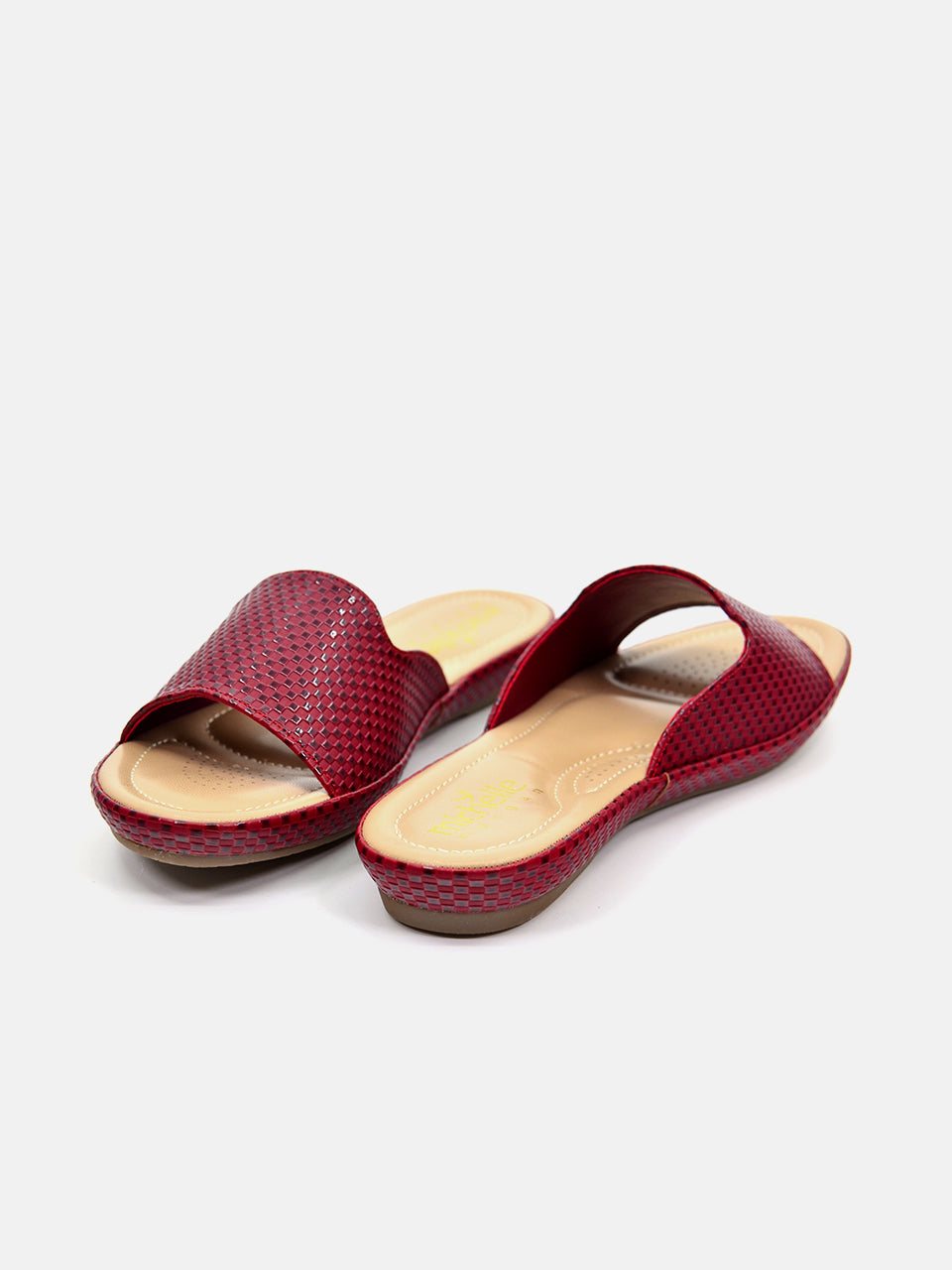Michelle Morgan 114RC671 Women's Flat Sandals #color_Maroon