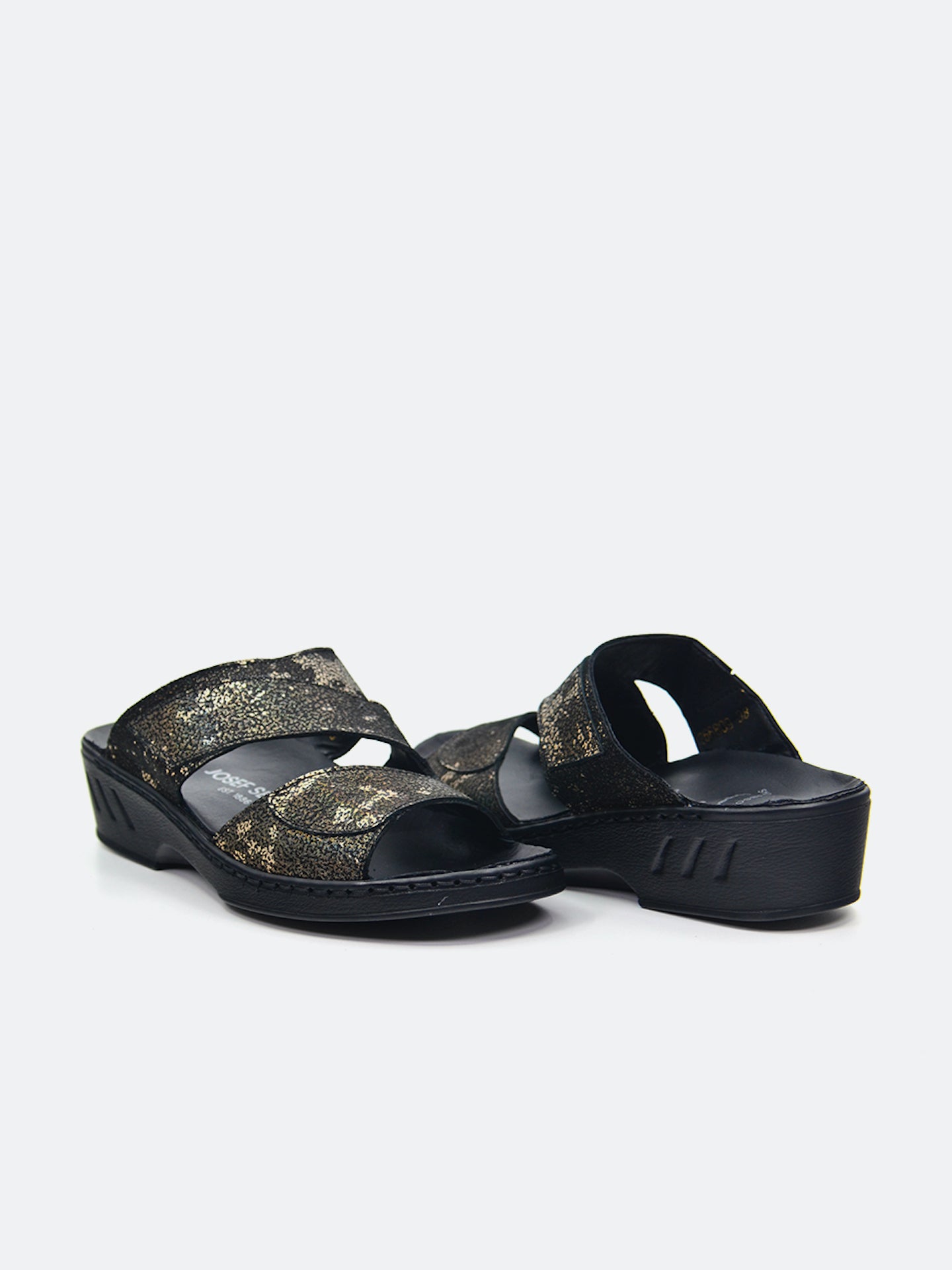 Josef Seibel Women's Flat Sandals #color_Black