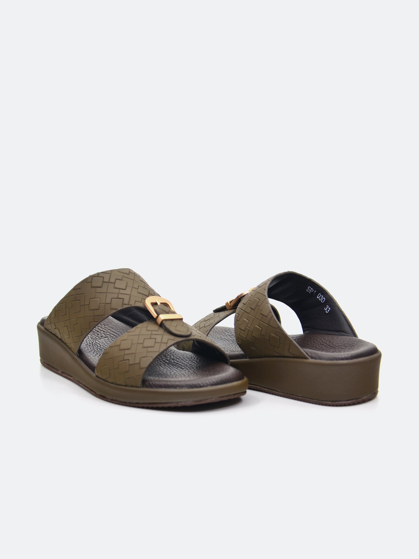 Barjeel Uno SP1-030 Boys Arabic Sandals #color_Green