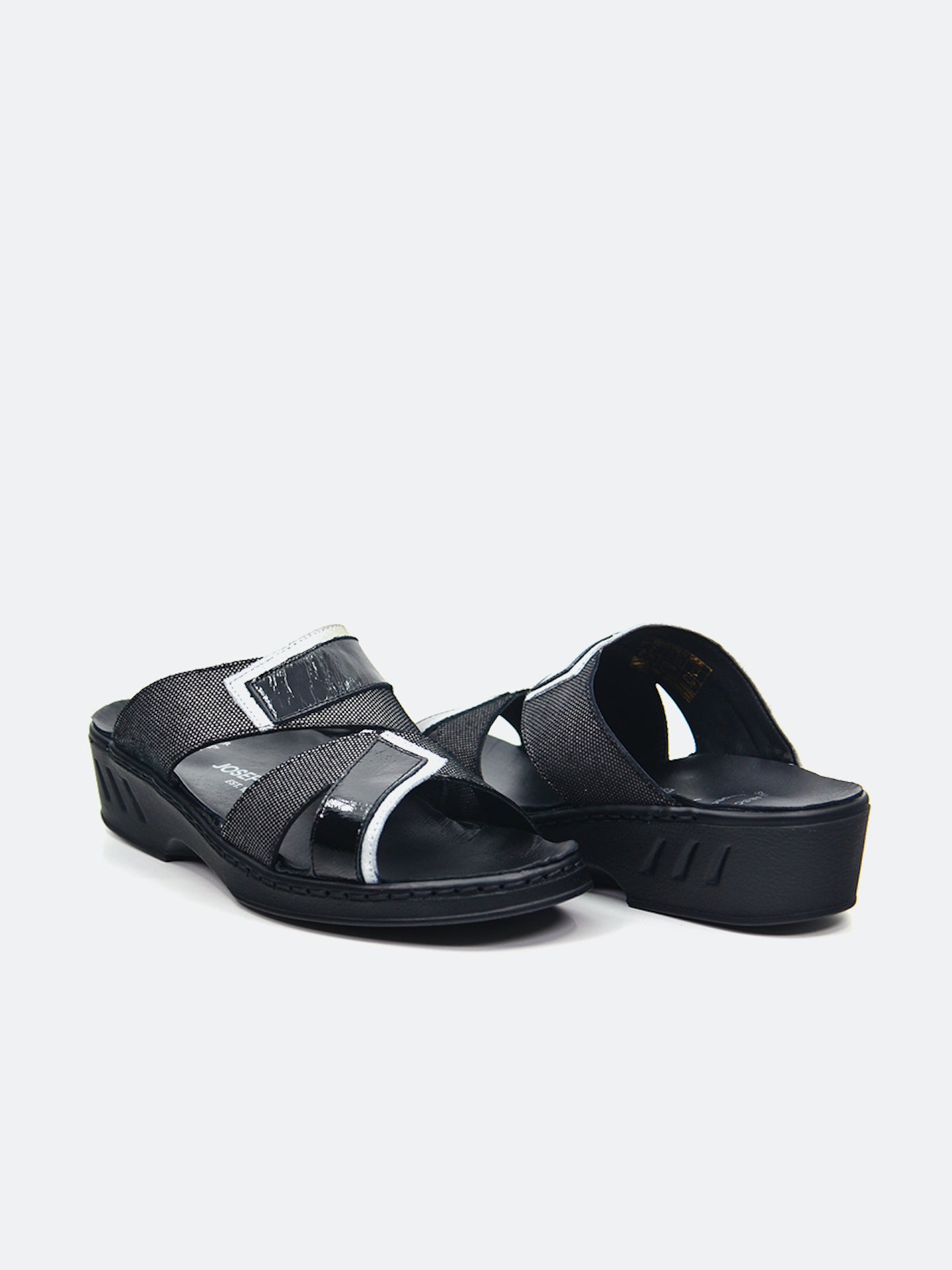 Josef Seibel Women's Flat Sandals #color_Black