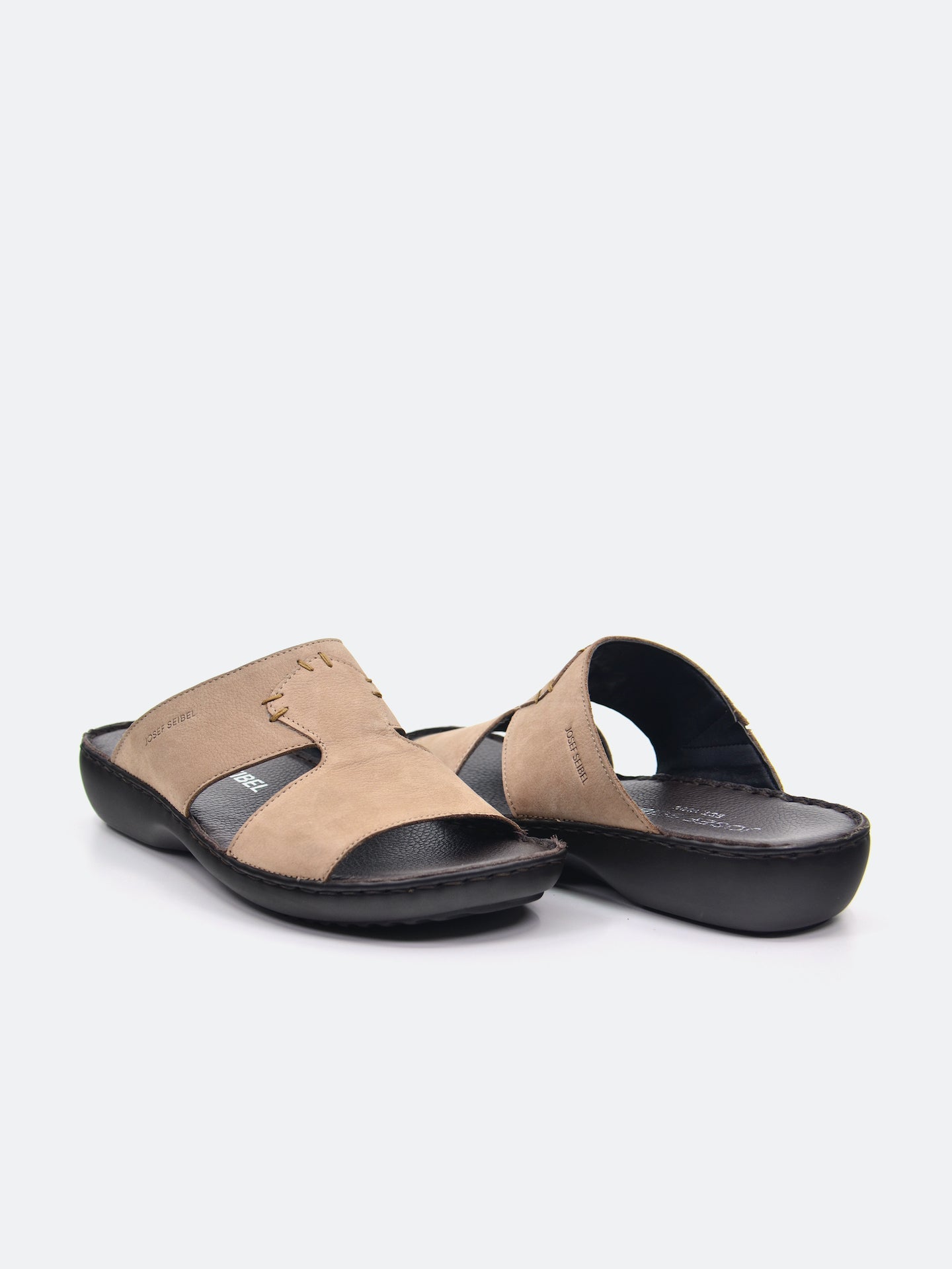 Josef Seibel Men's Slider Sandals #color_Beige