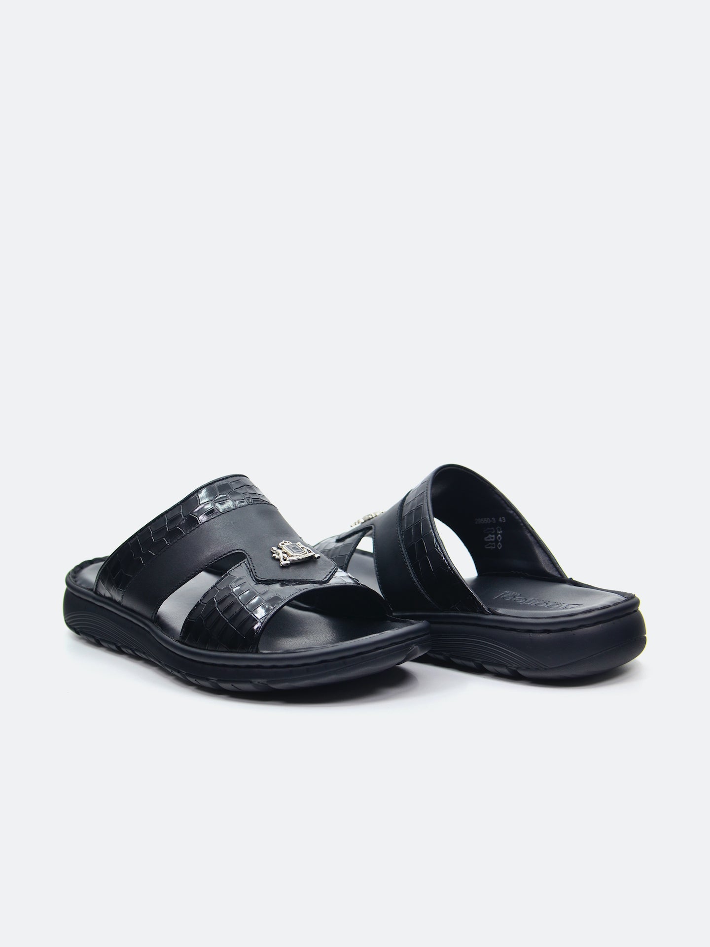 Barjeel Uno 29550-3 Men's Arabic Sandals #color_Black