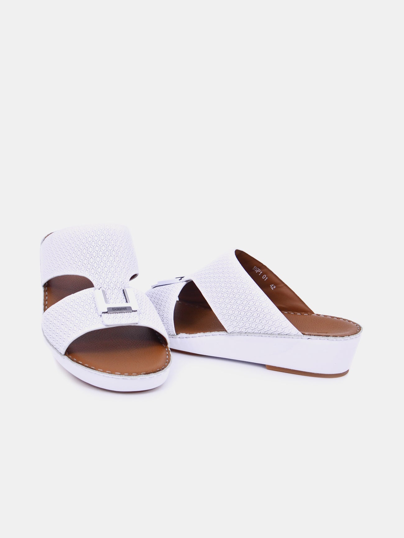 Barjeel Uno BSP1-01 Men's Sandals #color_White