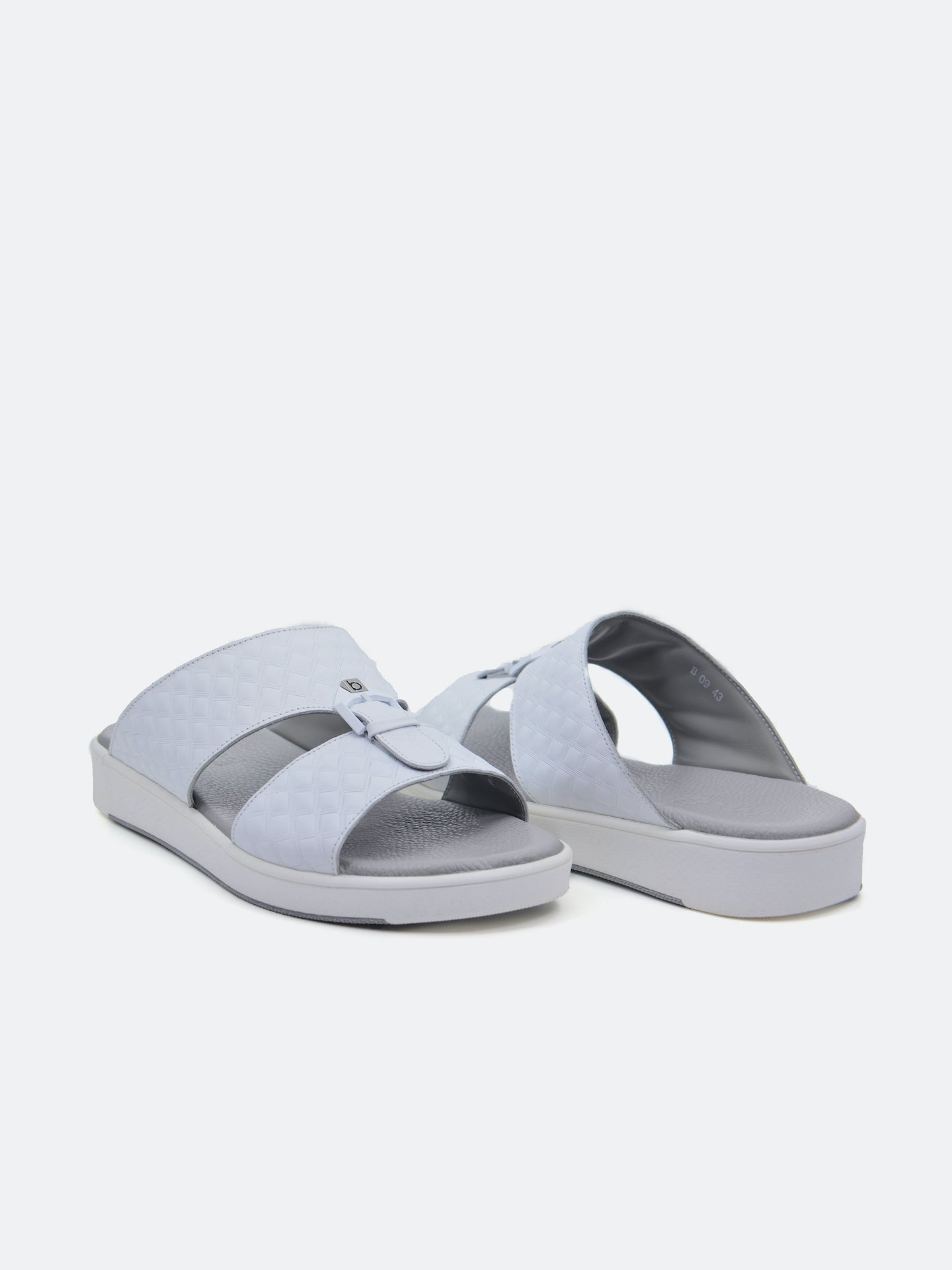 Barjeel Uno B-09 Men's Arabic Sandals #color_White
