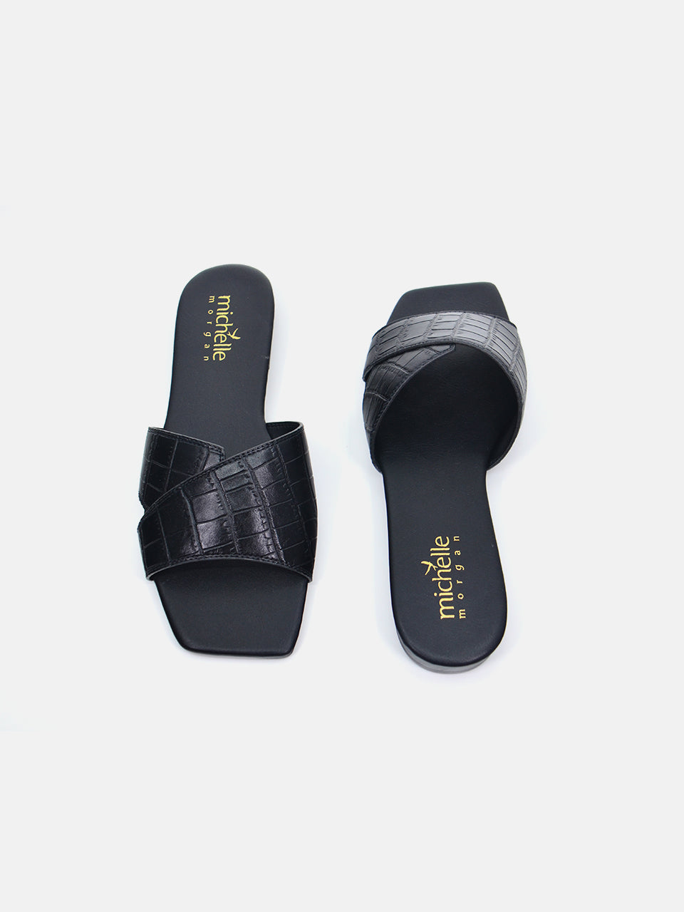 Michelle Morgan 114RJ80C Women's Flat Sandals #color_Black