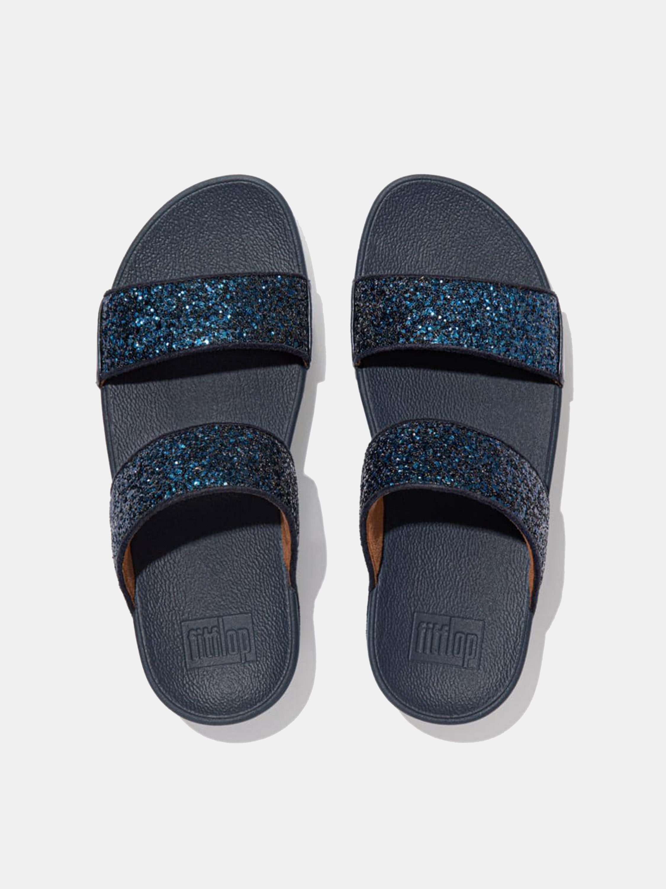 FitFlop Lulu Women's Glitter Slides #color_Navy