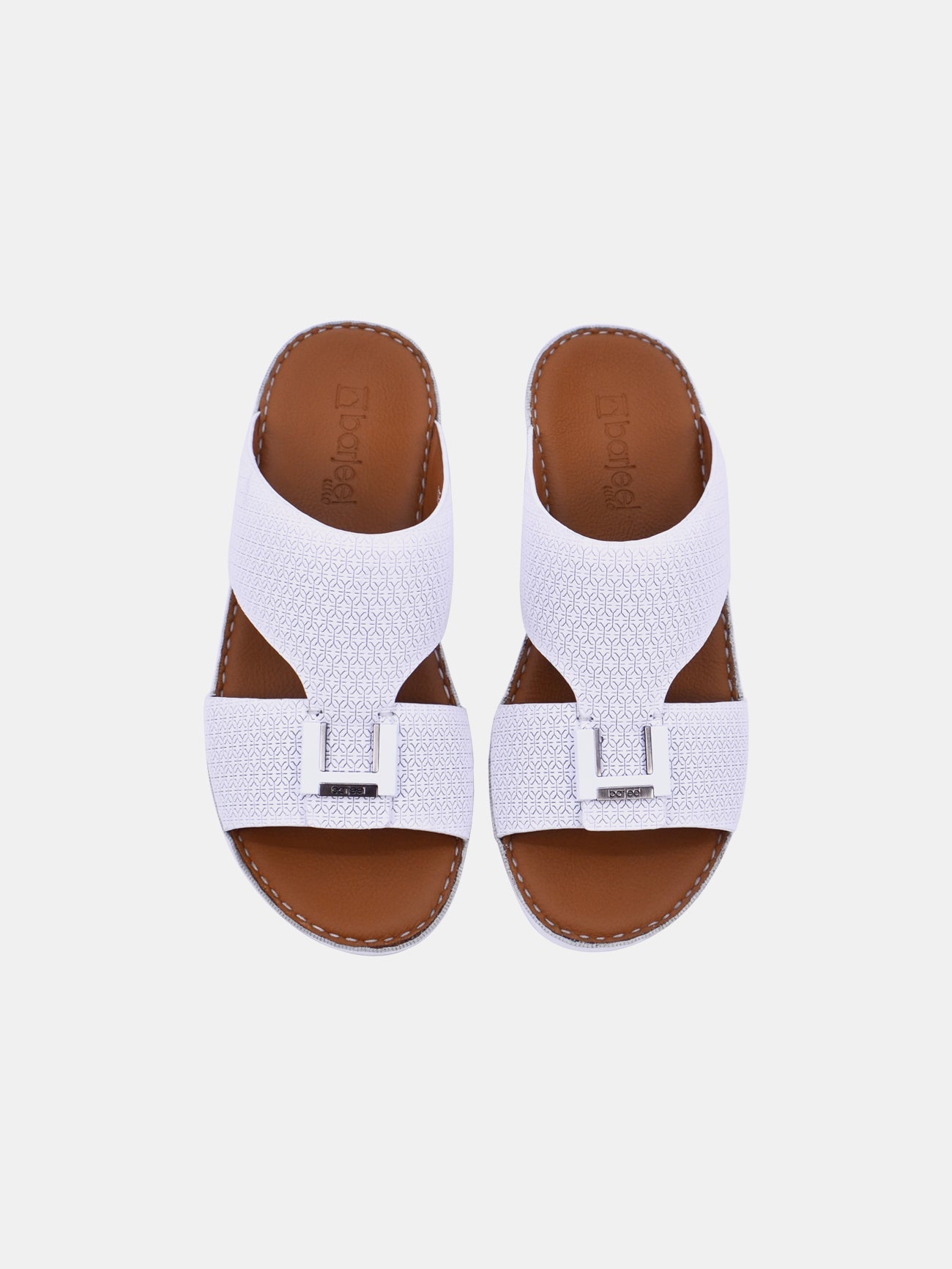Barjeel Uno BSP1-01 Men's Sandals #color_White