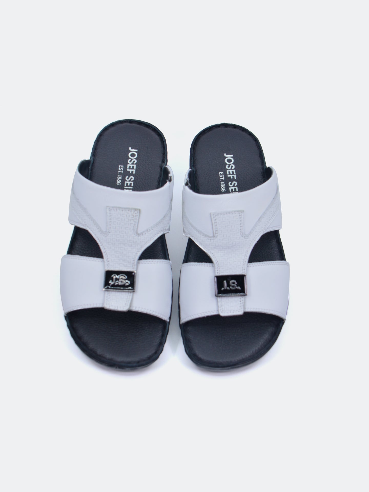 Josef Seibel Men's Slider Sandals #color_White