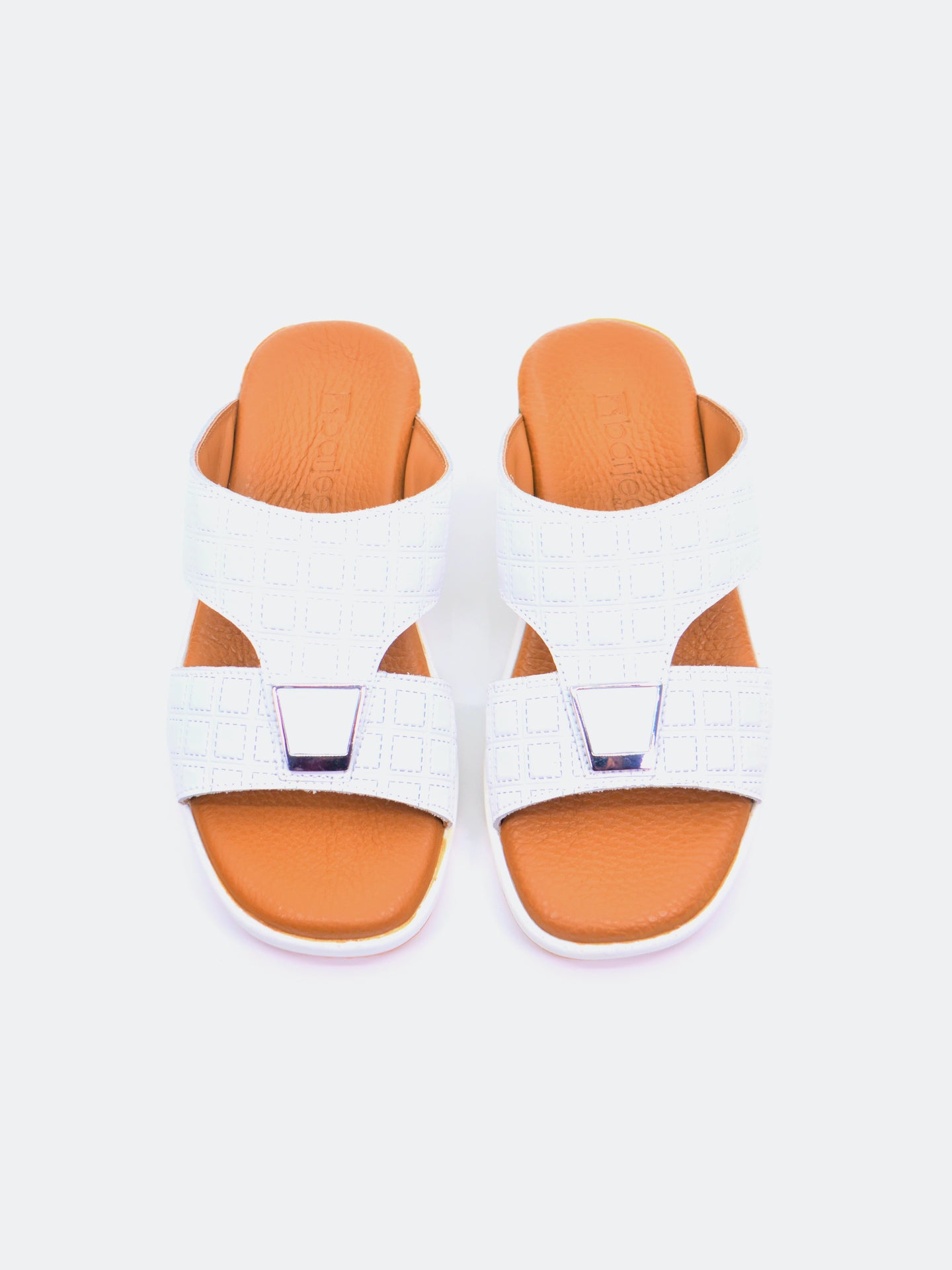 Barjeel Uno TAM-107 Boys Arabic Sandals #color_White