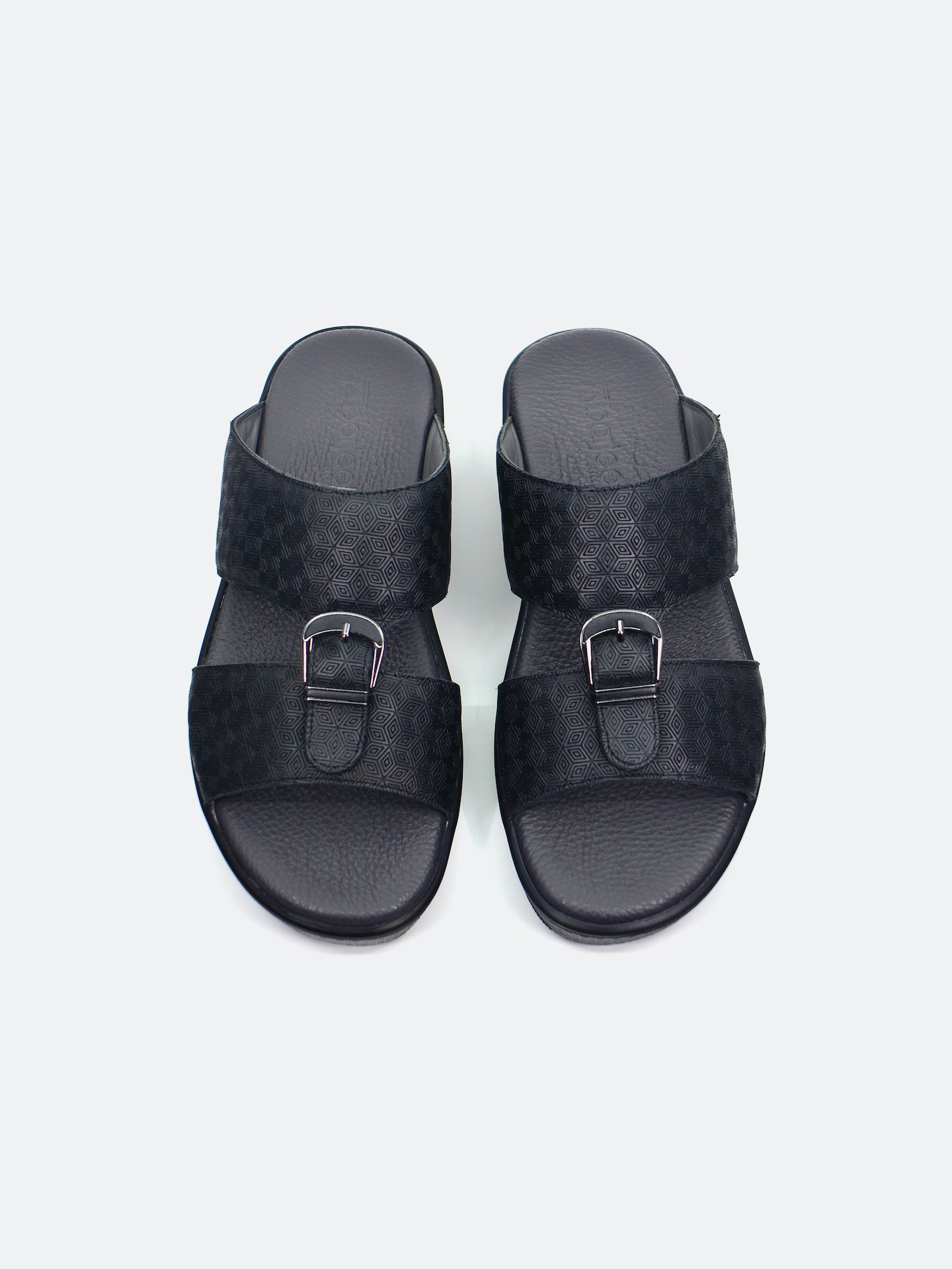 Barjeel Uno SP1-017 Men's Arabic Sandals #color_Black