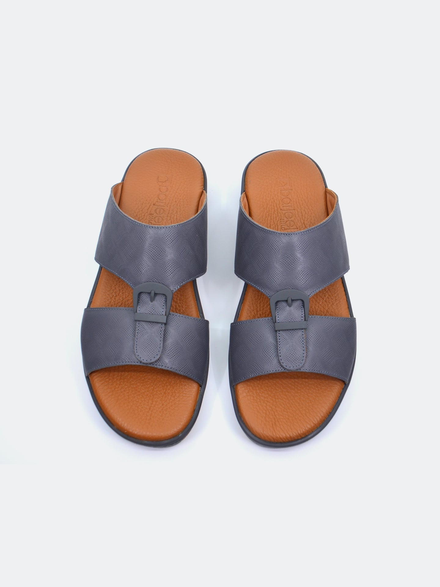 Barjeel Uno SP1-018 Men's Arabic Sandals #color_Gray