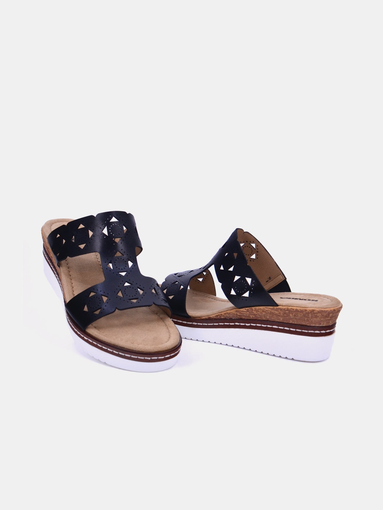 Romika 91403-AR95 Wedge Sandals #color_Black