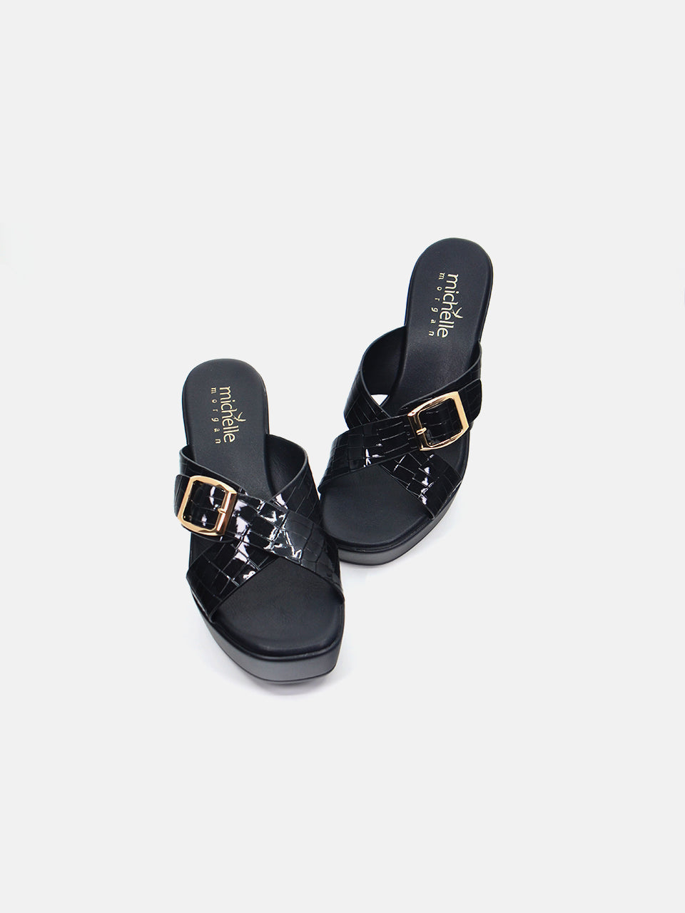 Michelle Morgan 114RJ858 Women's Heeled Sandals #color_Black