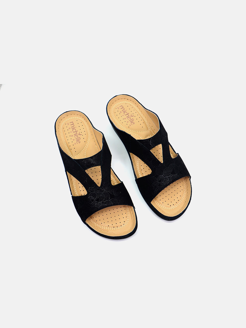 Michelle Morgan 88909-11 Women's Flat Sandals #color_Black
