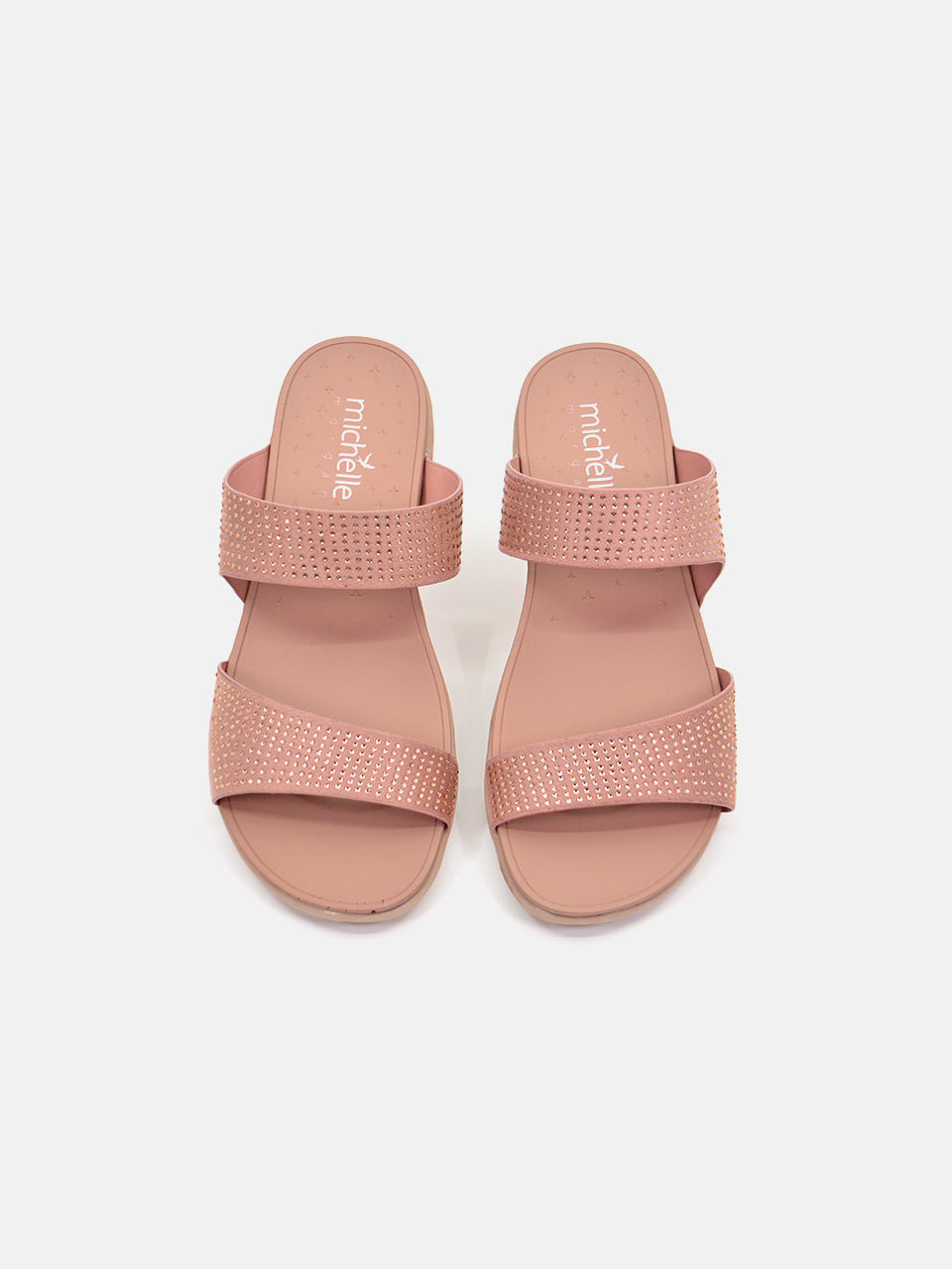 Michelle Morgan 814RJ082 Women's Flat Sandals #color_Pink