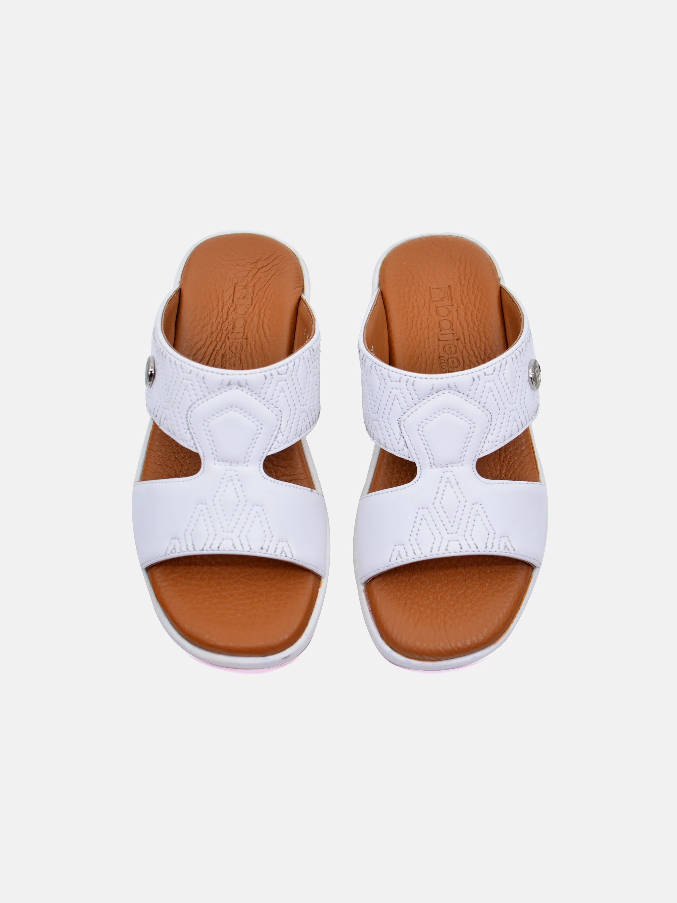 Barjeel Uno B-03 Men's Arabic Sandals #color_White