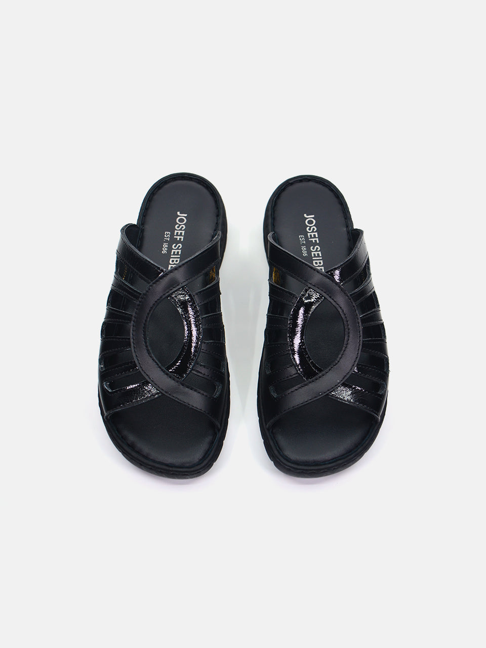 Josef Seibel Women's Slider Sandals #color_Black