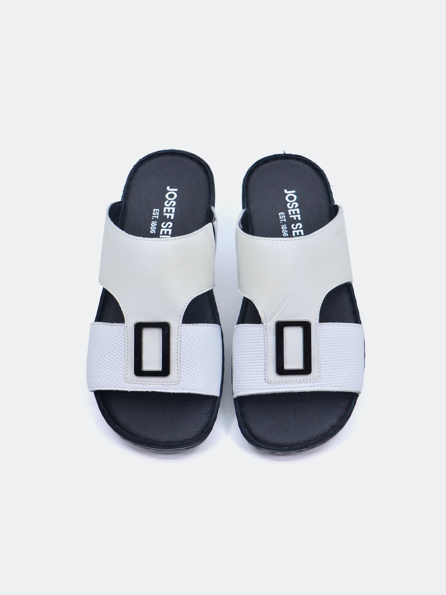 Josef Seibel Men's Slider Sandals #color_White
