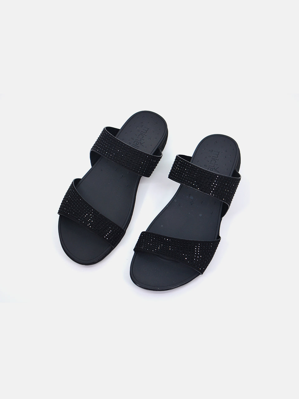 Michelle Morgan 814RJ082 Women's Flat Sandals #color_Black