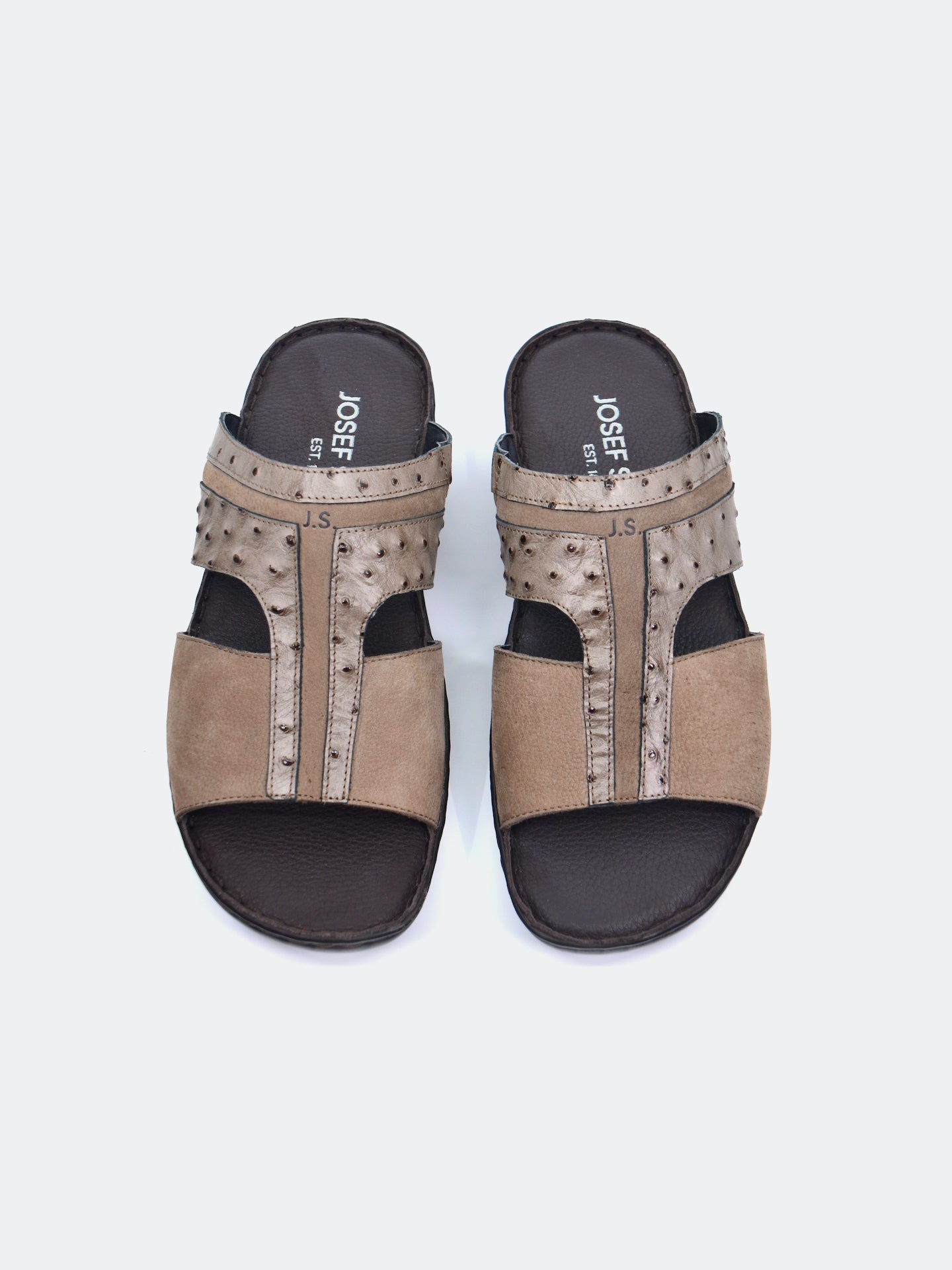 Josef Seibel Men's Slider Sandals #color_Beige