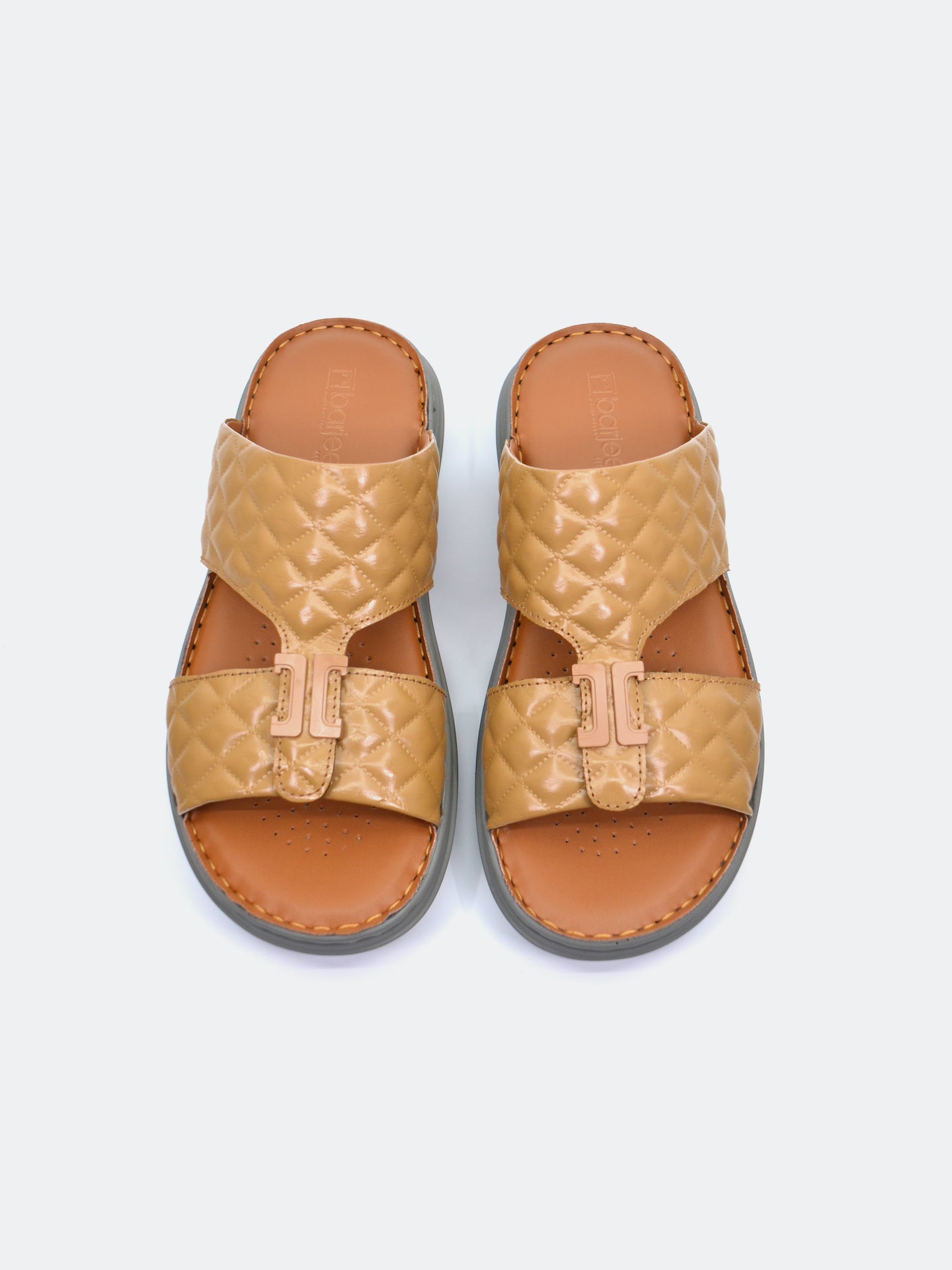 Barjeel Uno 21410-4 Men's Arabic Sandals #color_Beige