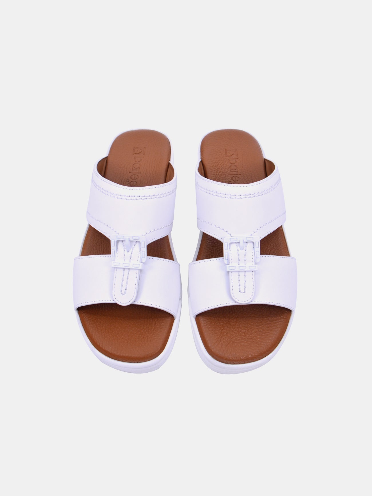 Barjeel Uno BJM 07 Men's Sandals #color_White