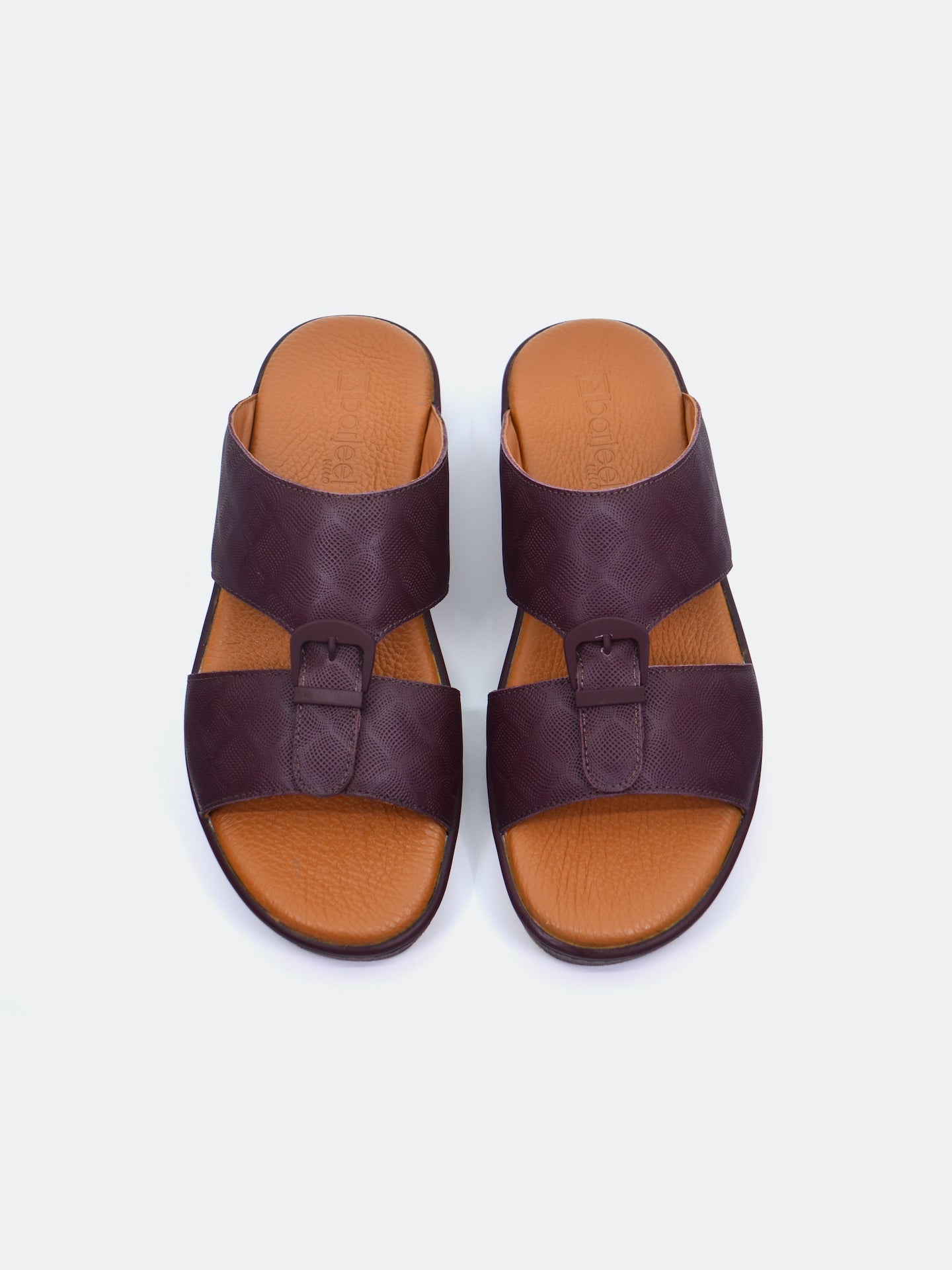 Barjeel Uno SP1-018 Men's Arabic Sandals #color_Maroon