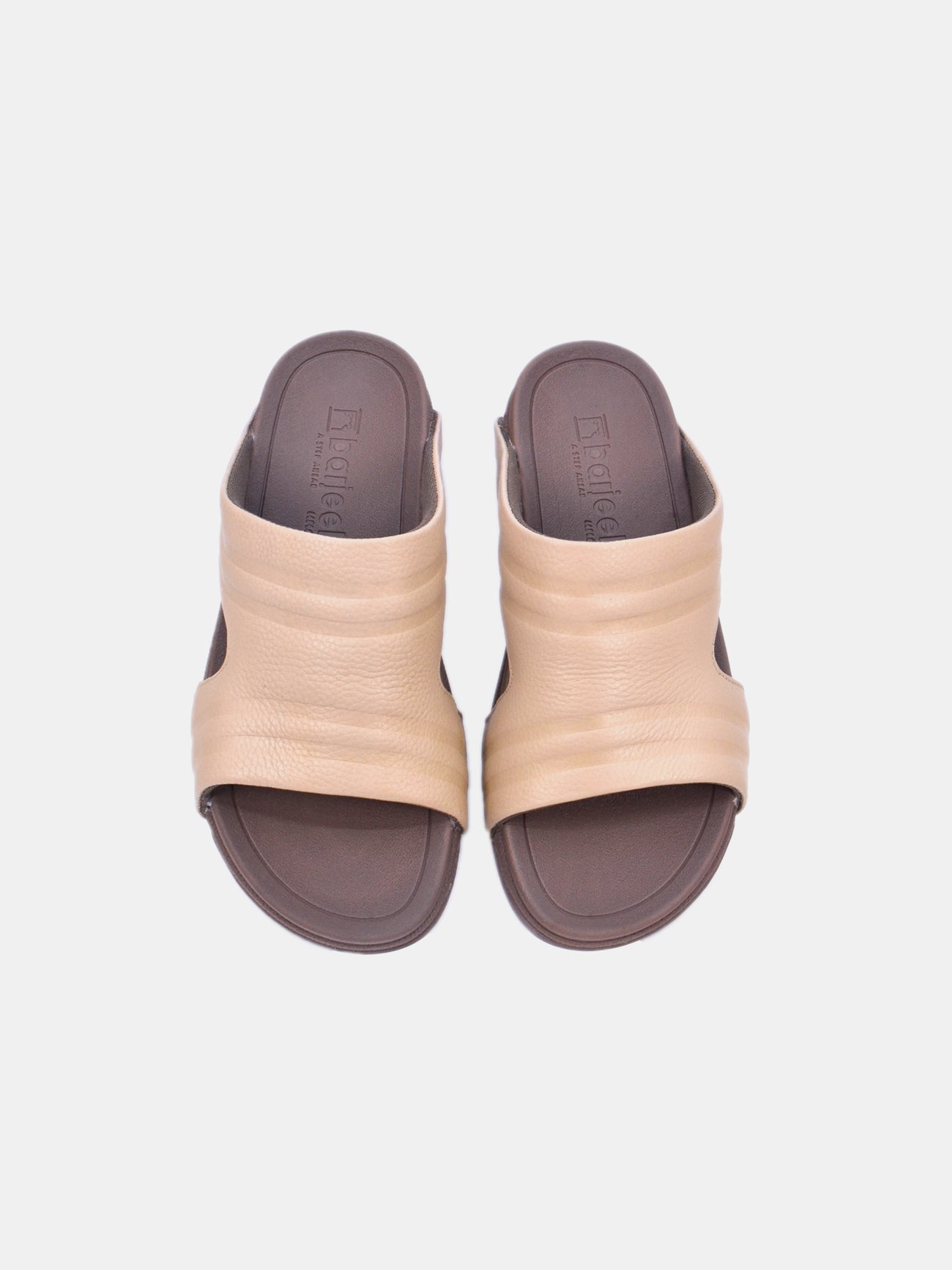 Barjeel Uno 20254 Men's Arabic Sandals #color_Beige