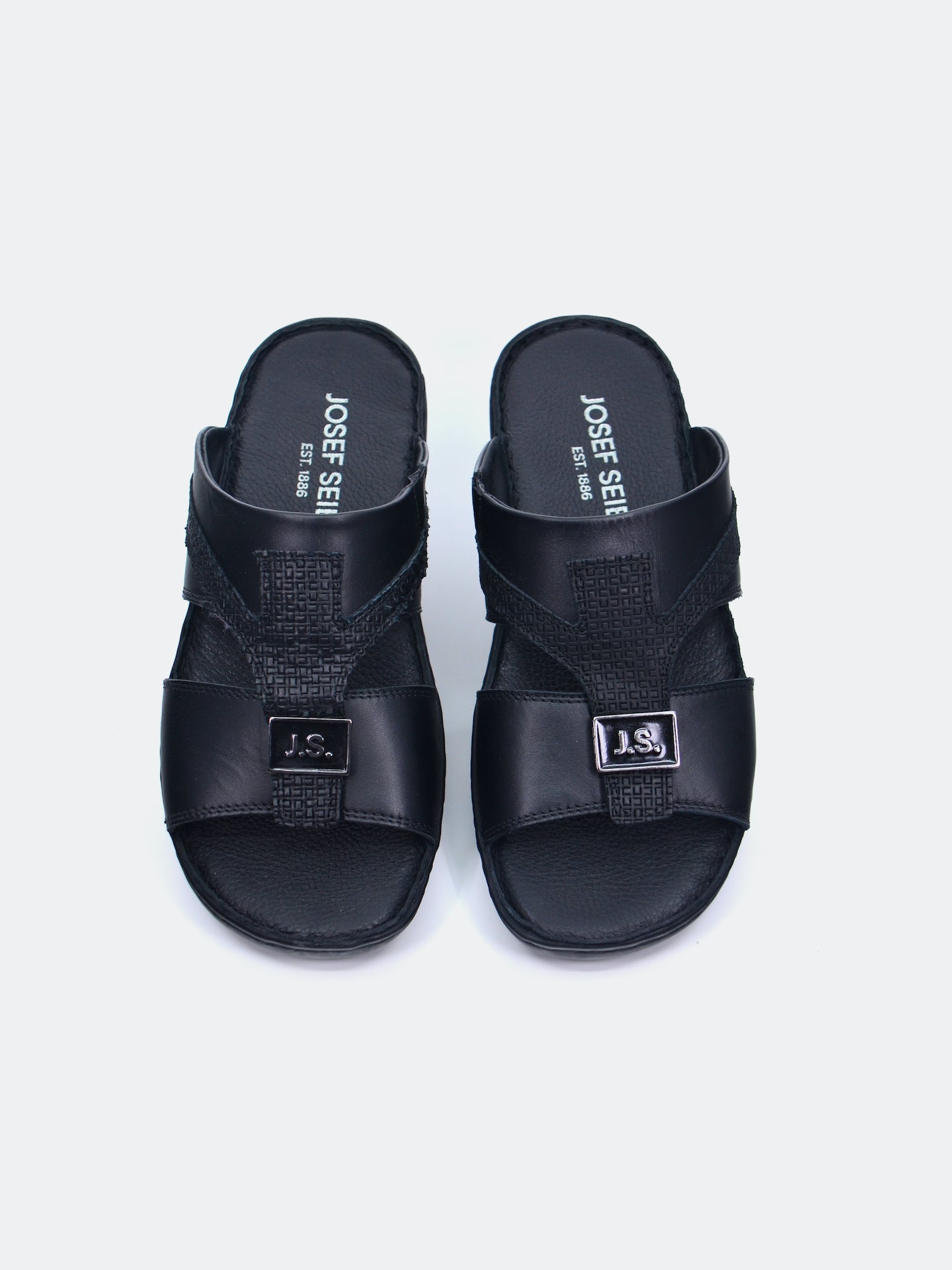 Josef Seibel Men's Slider Sandals #color_Black