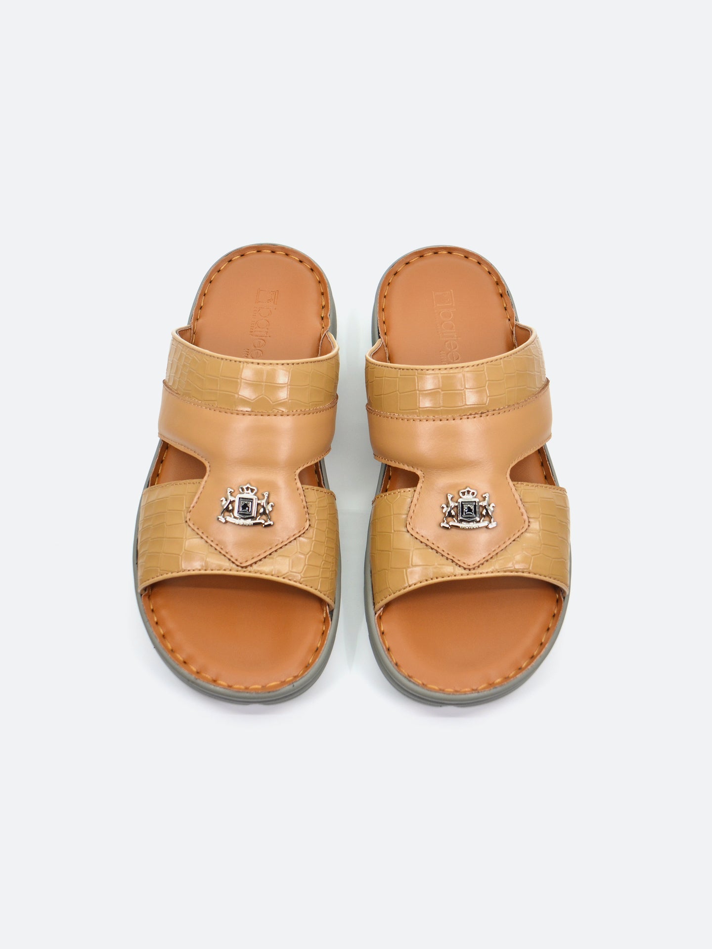 Barjeel Uno 29550-3 Men's Arabic Sandals #color_Brown