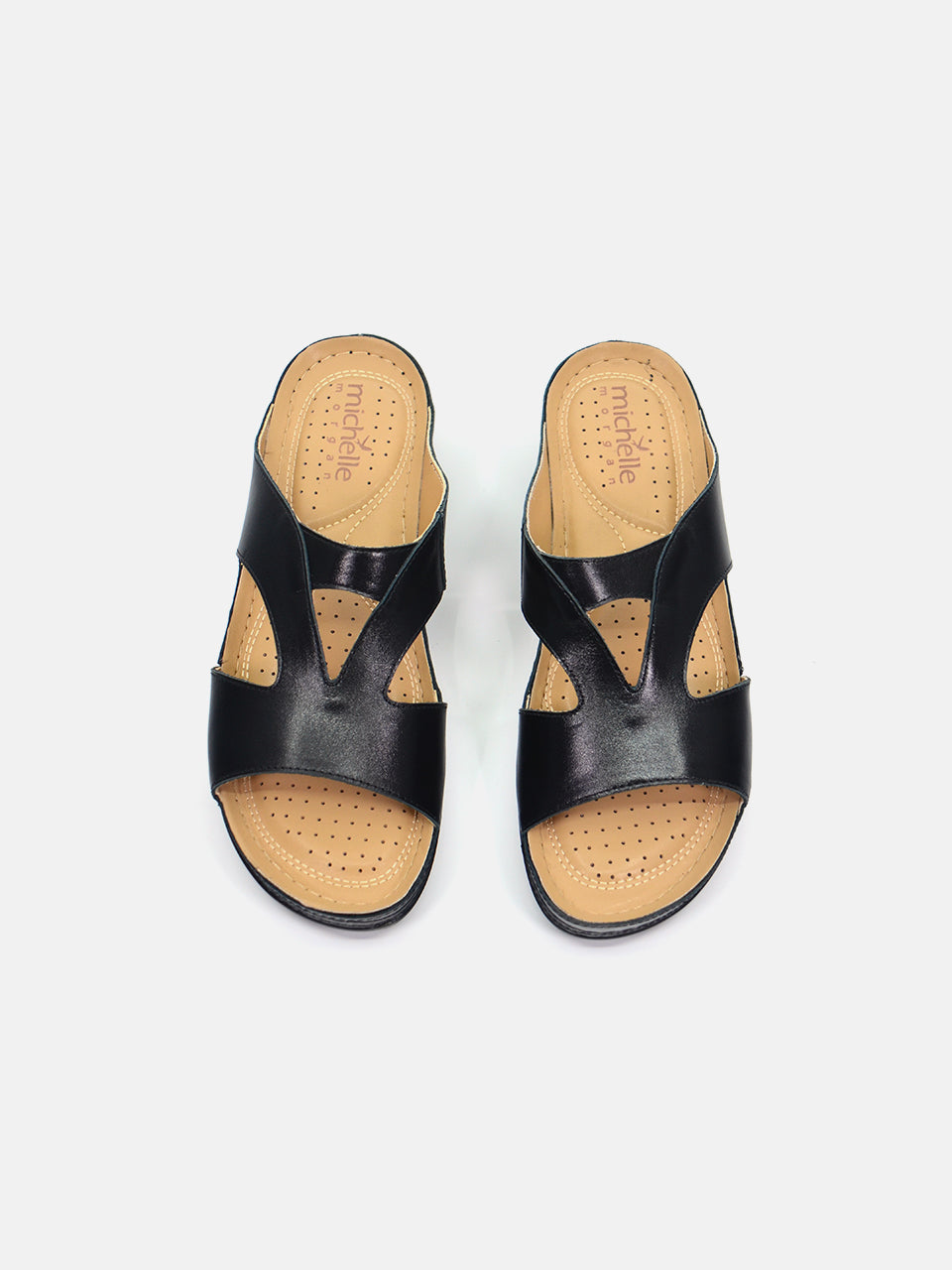 Michelle Morgan 88909-11 Women's Flat Sandals #color_Black