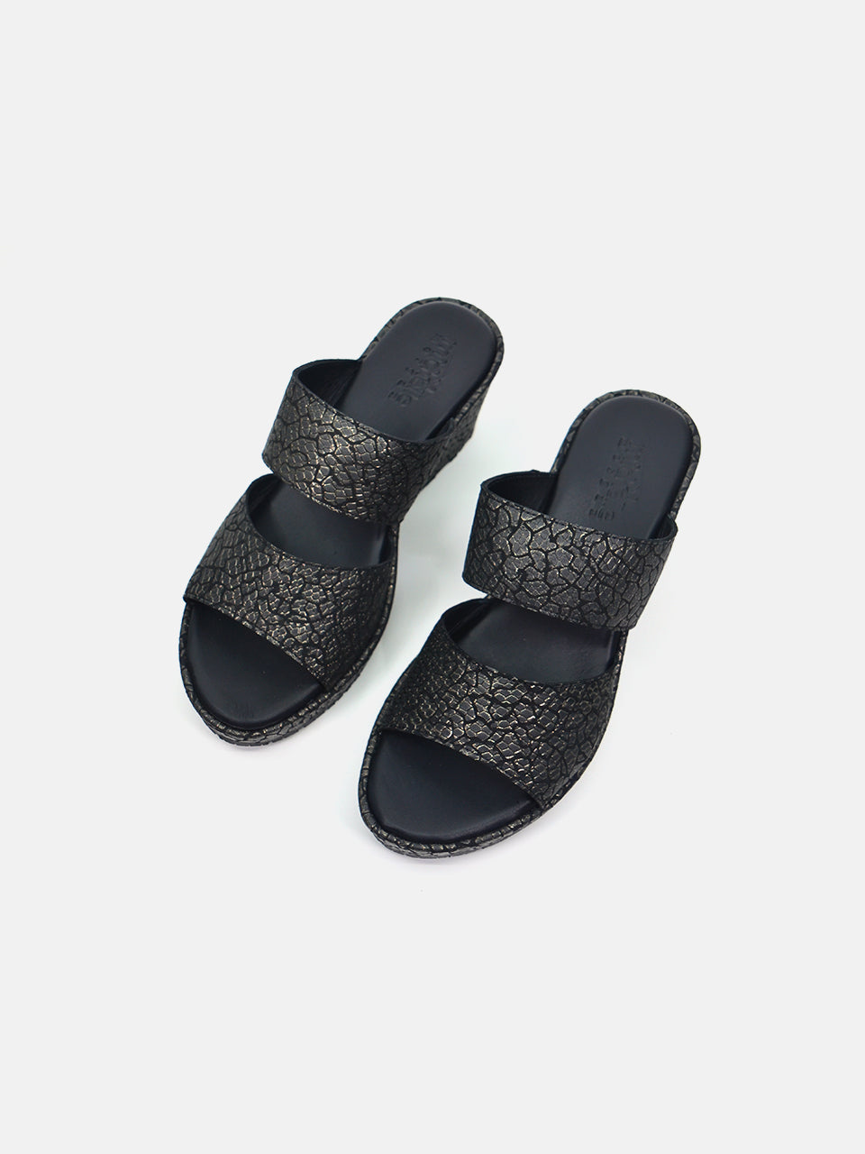Michelle Morgan MM-302 Women's Wedge Sandals #color_Gray