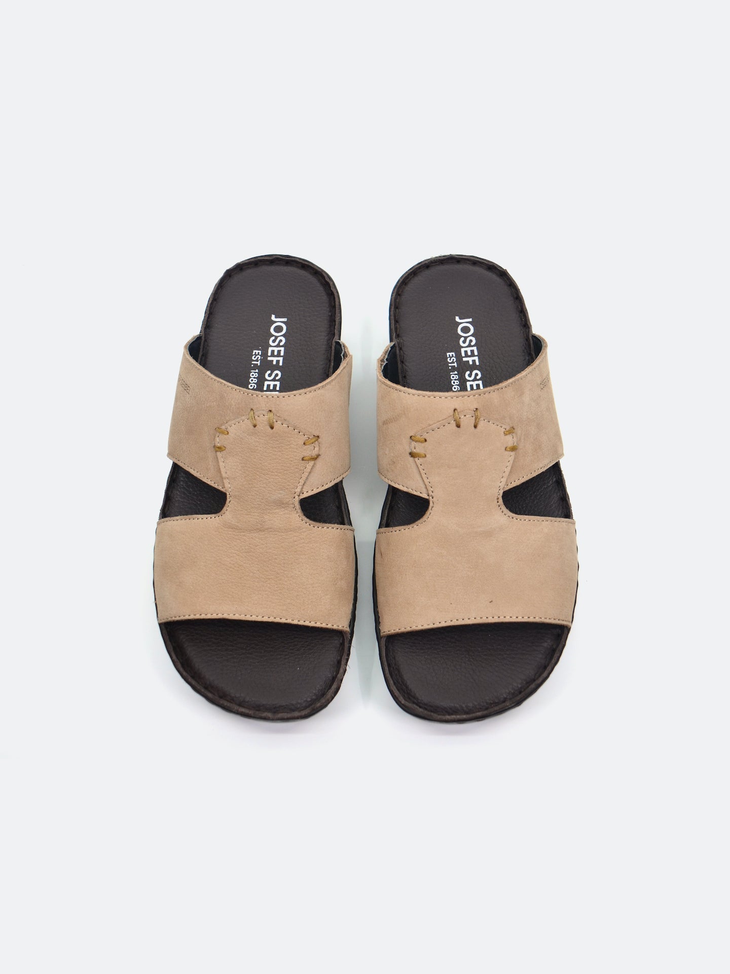 Josef Seibel Men's Slider Sandals #color_Beige
