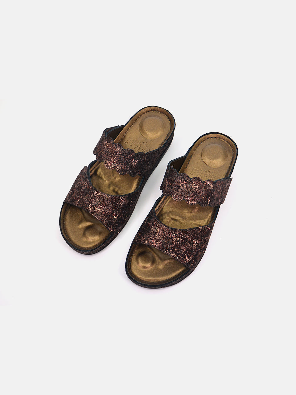 Michelle Morgan MM-102 Women's Slider Sandals #color_bronze