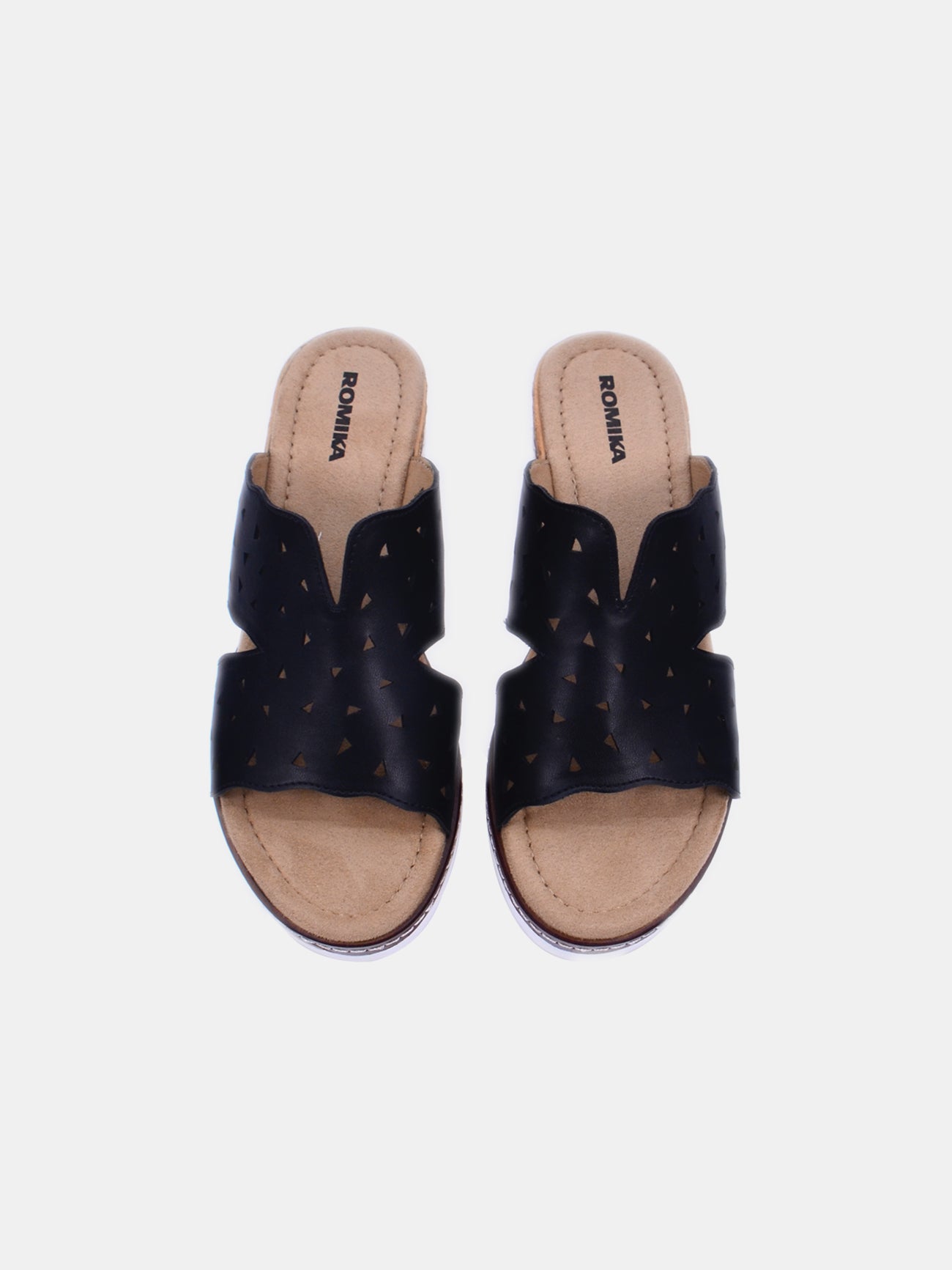 Romika 91405-AR95 Wedge Sandals #color_Black