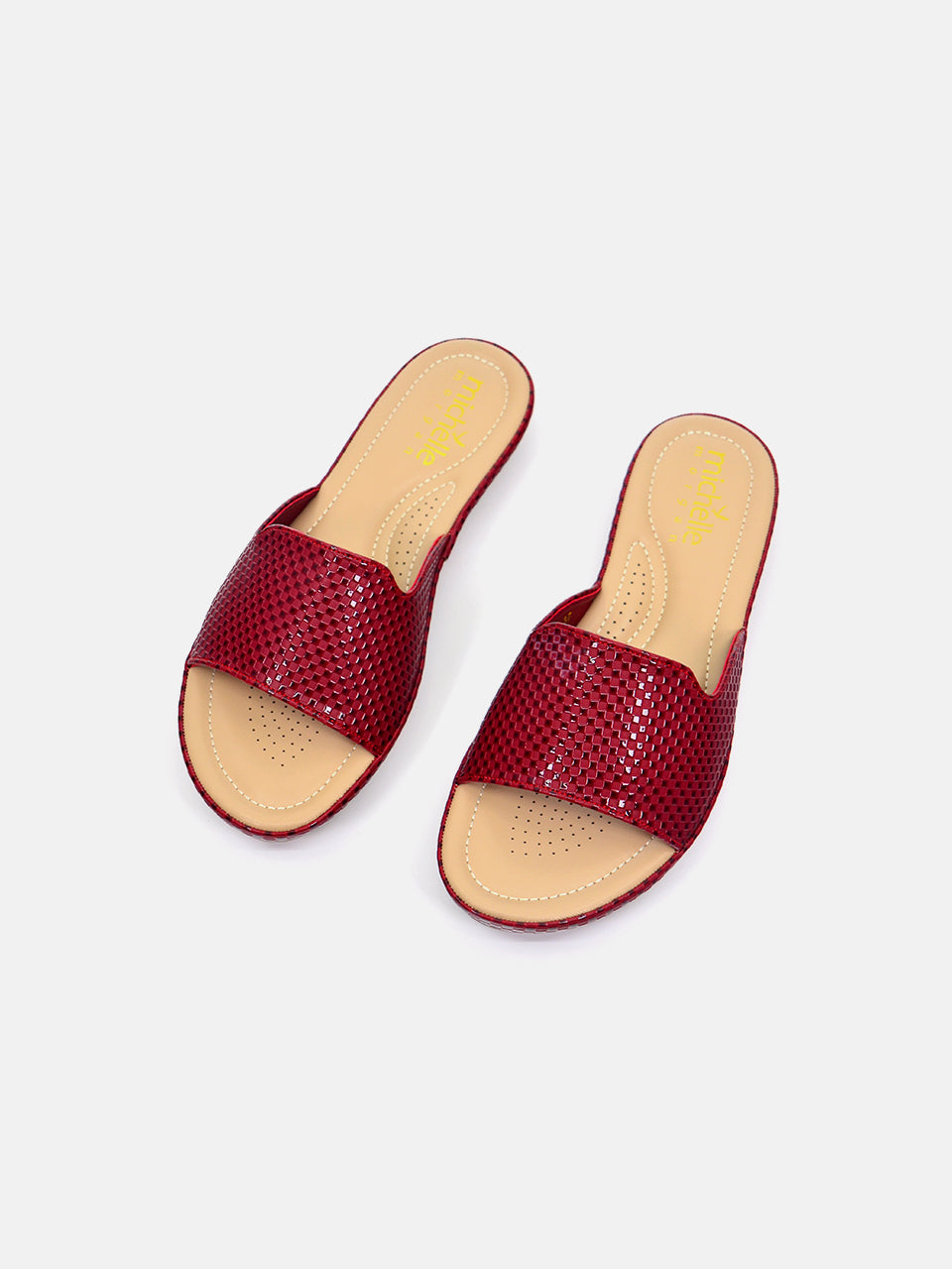 Michelle Morgan 114RC671 Women's Flat Sandals #color_Maroon