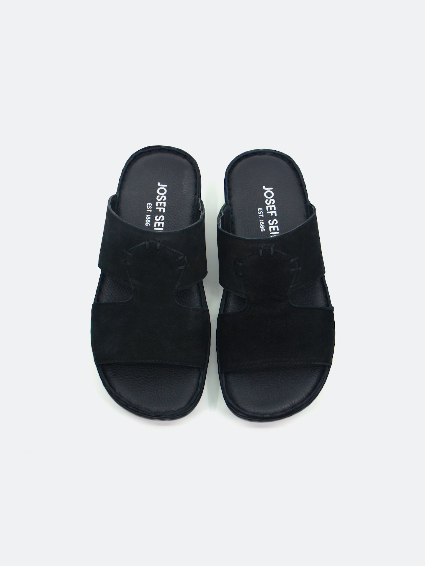 Josef Seibel Men's Slider Sandals #color_Black