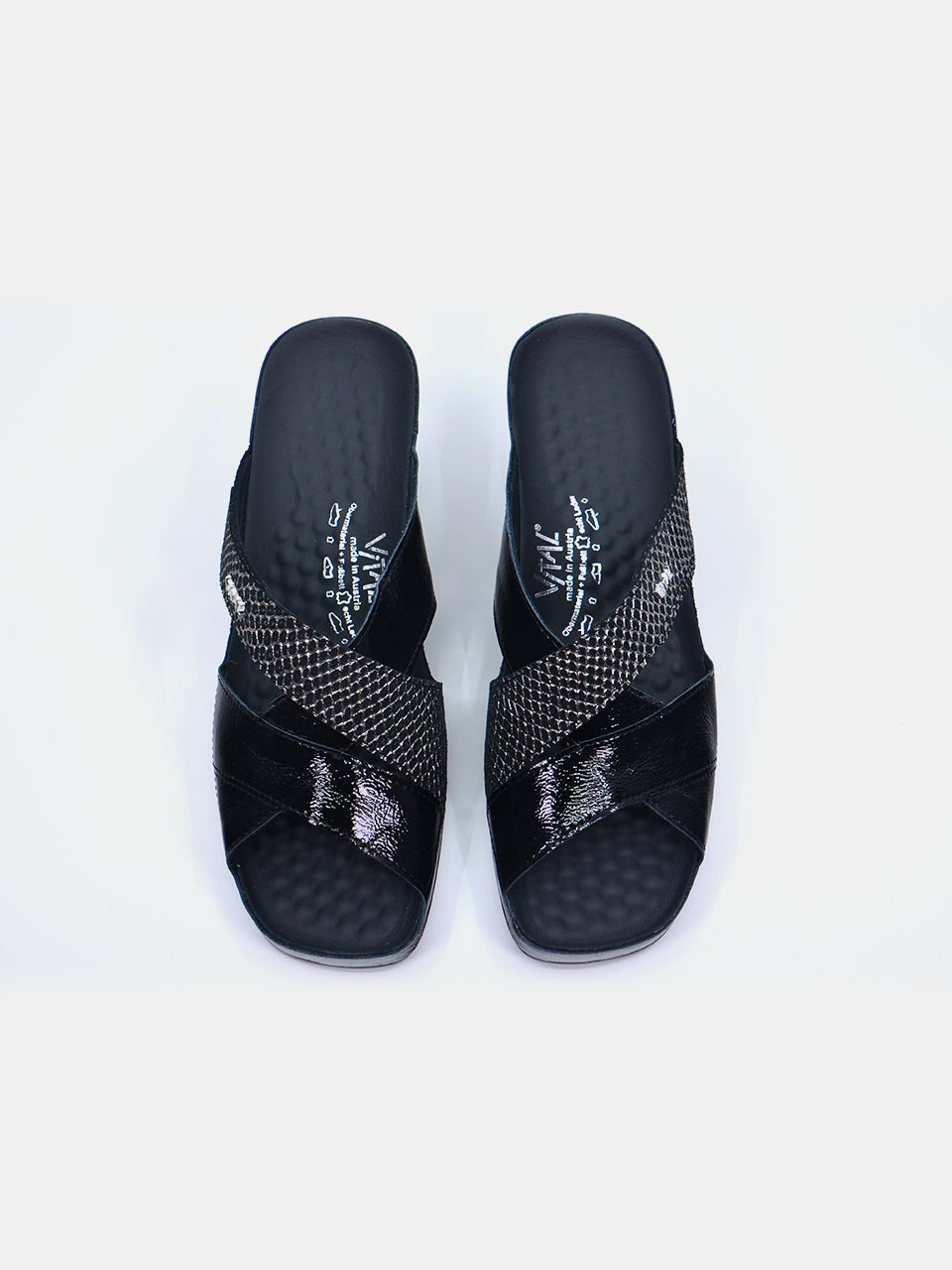 Vital Women's Heels Sandals #color_Black