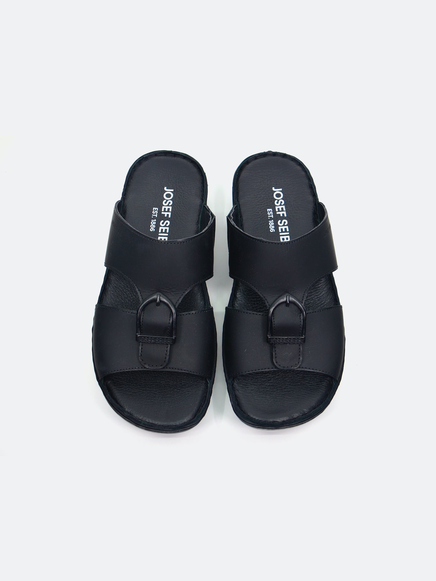 Josef Seibel Men's Slider Sandals #color_Black
