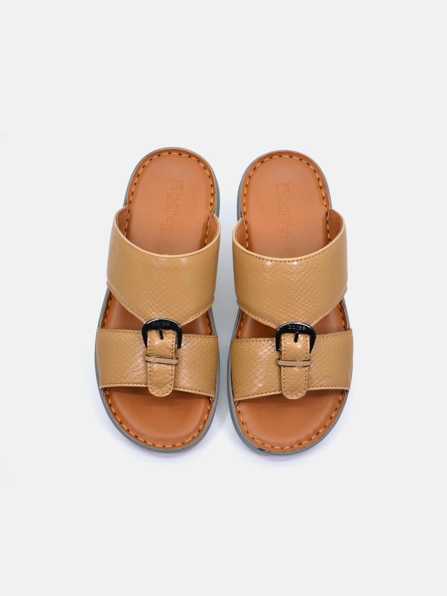 Barjeel Uno 29550-1 Men's Arabic Sandals #color_Beige