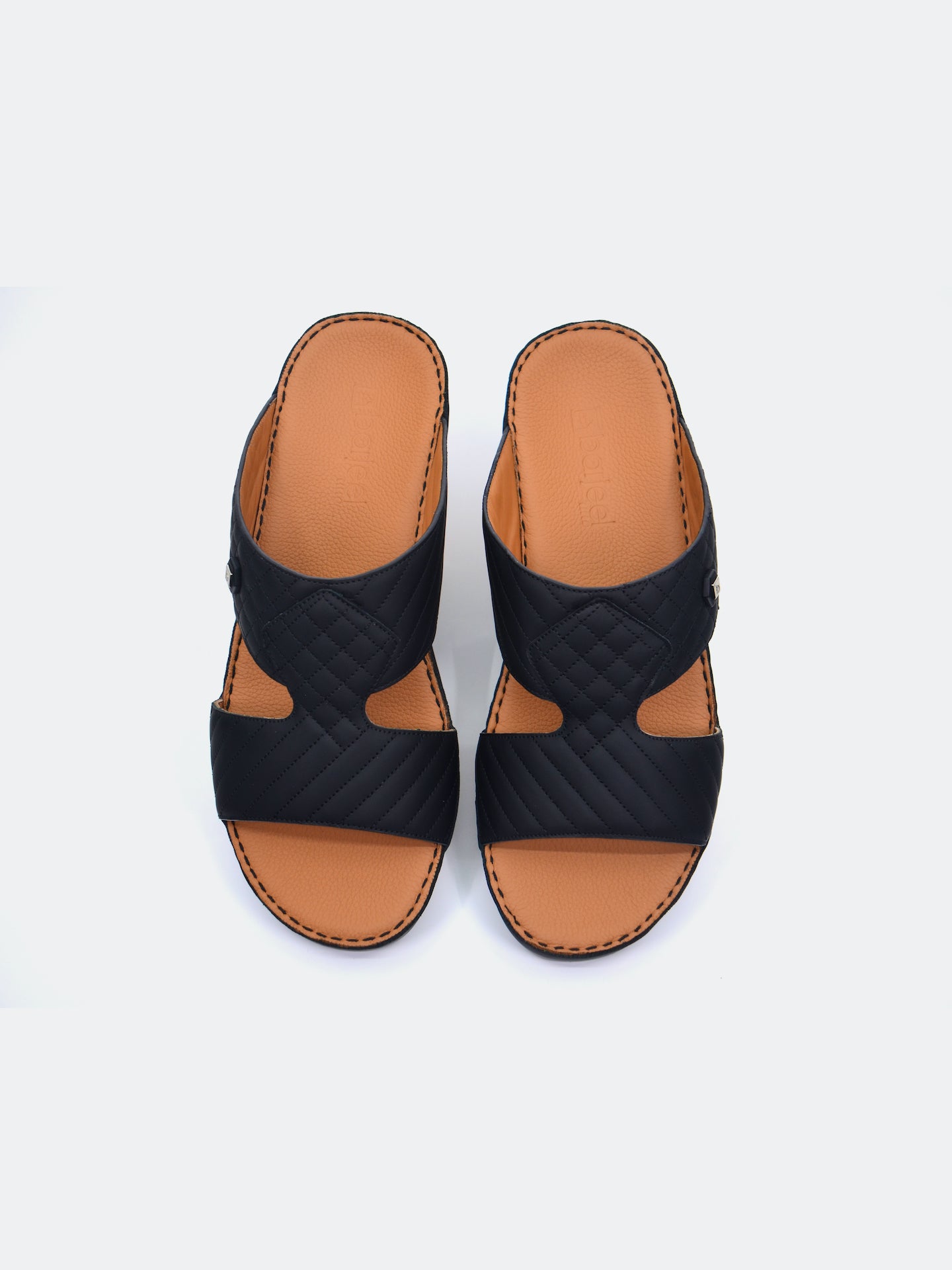 Barjeel Uno B-04 Men's Arabic Sandals #color_Black