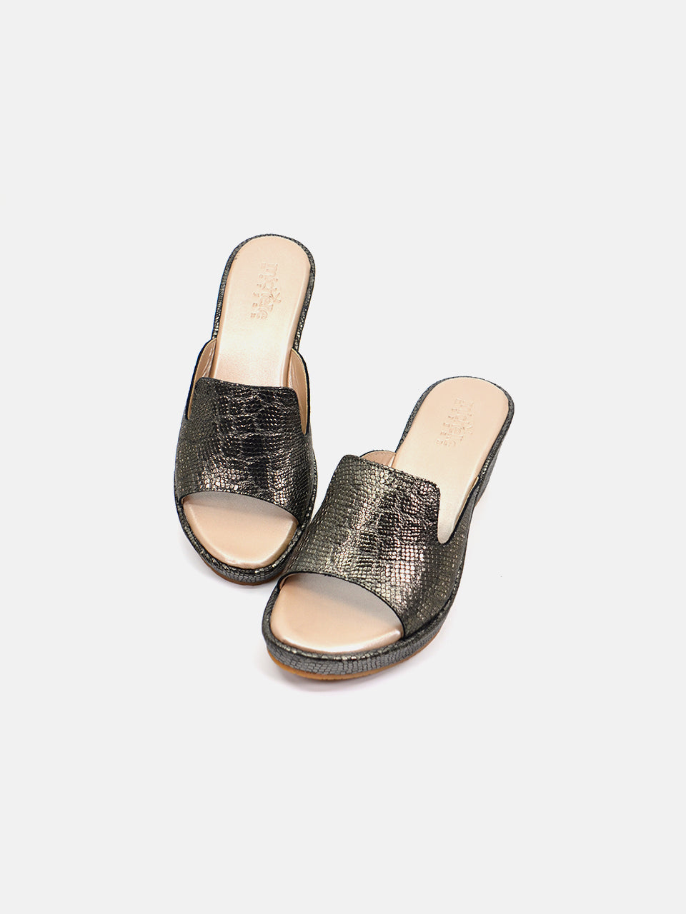 Michelle Morgan MM-300 Women's Wedge Sandals #color_Green